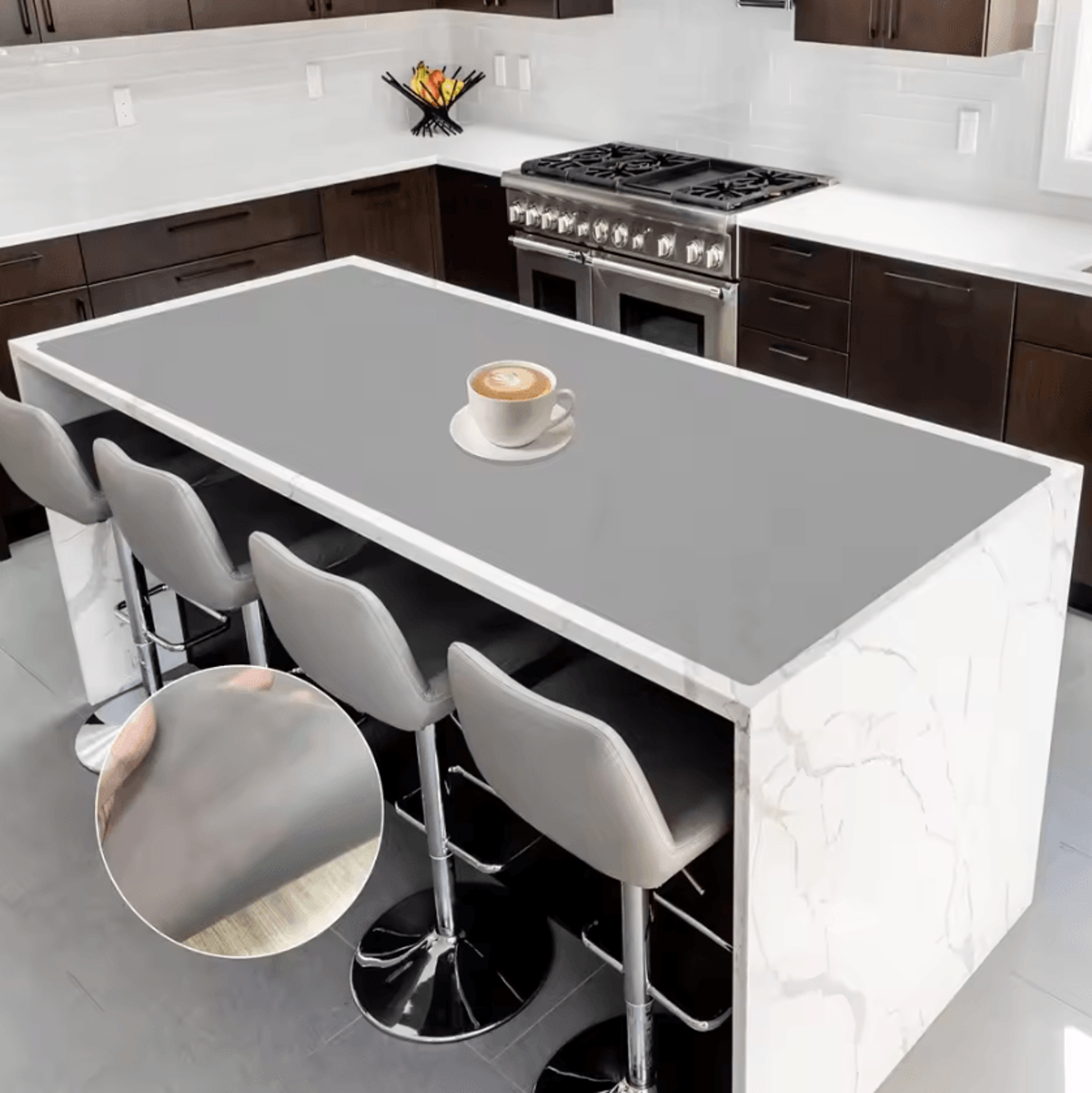 large kitchen oil-proof table mat – heat resistant waterproof desk & counter protector