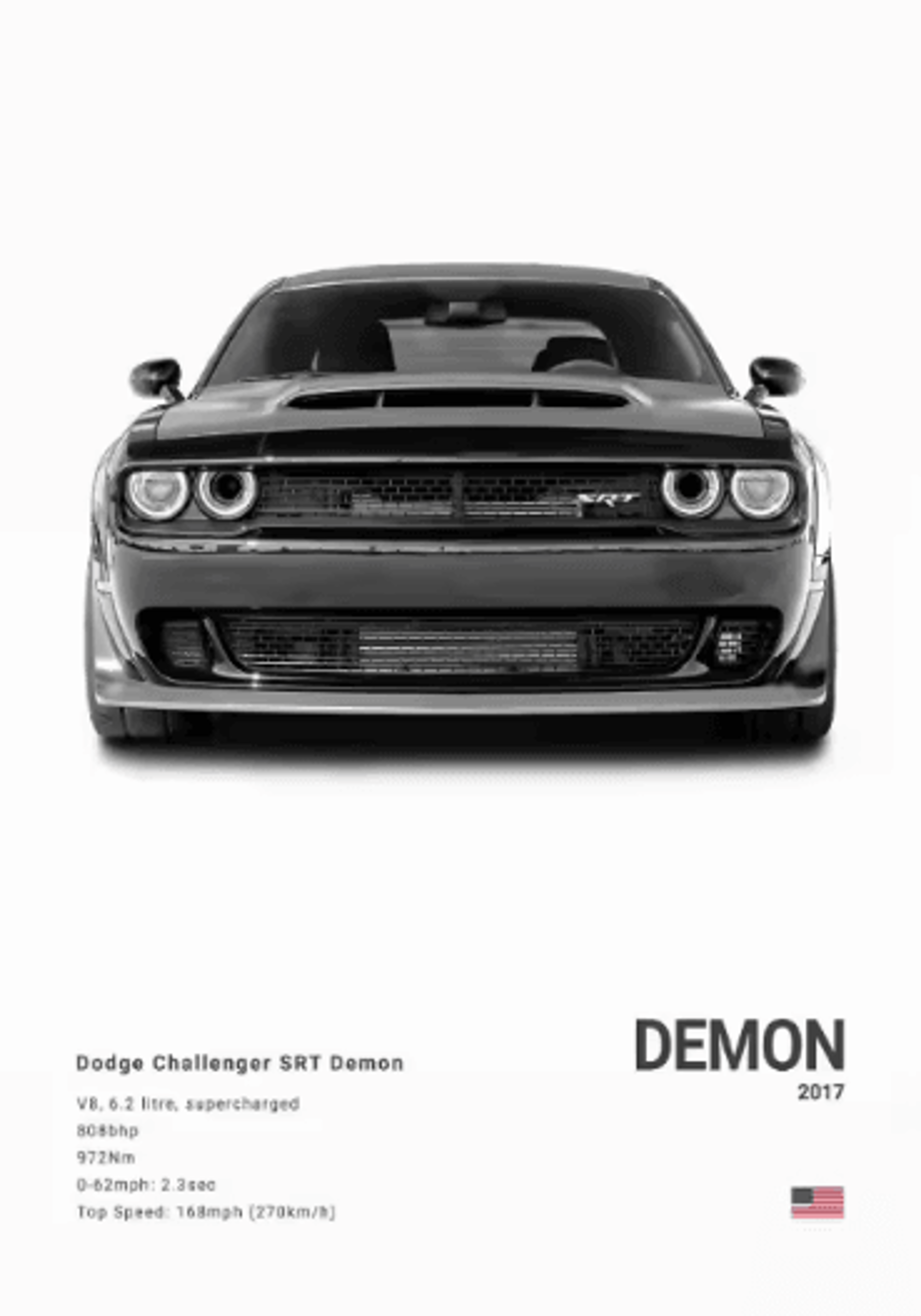 dodge challenger srt hellcat redeye canvas poster – modern muscle car wall art
