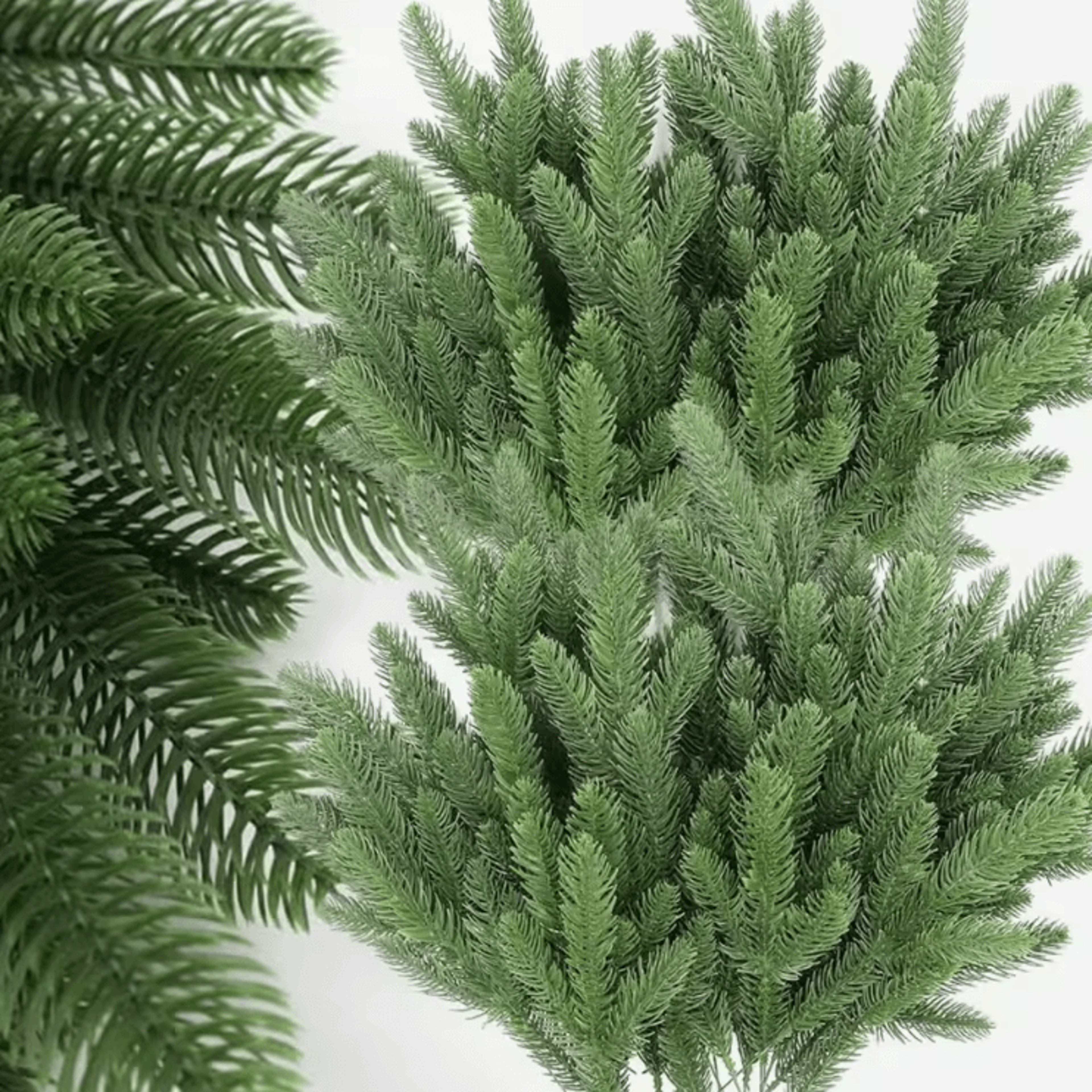 20pcs artificial pine needle branches – diy christmas greenery for garland & decor