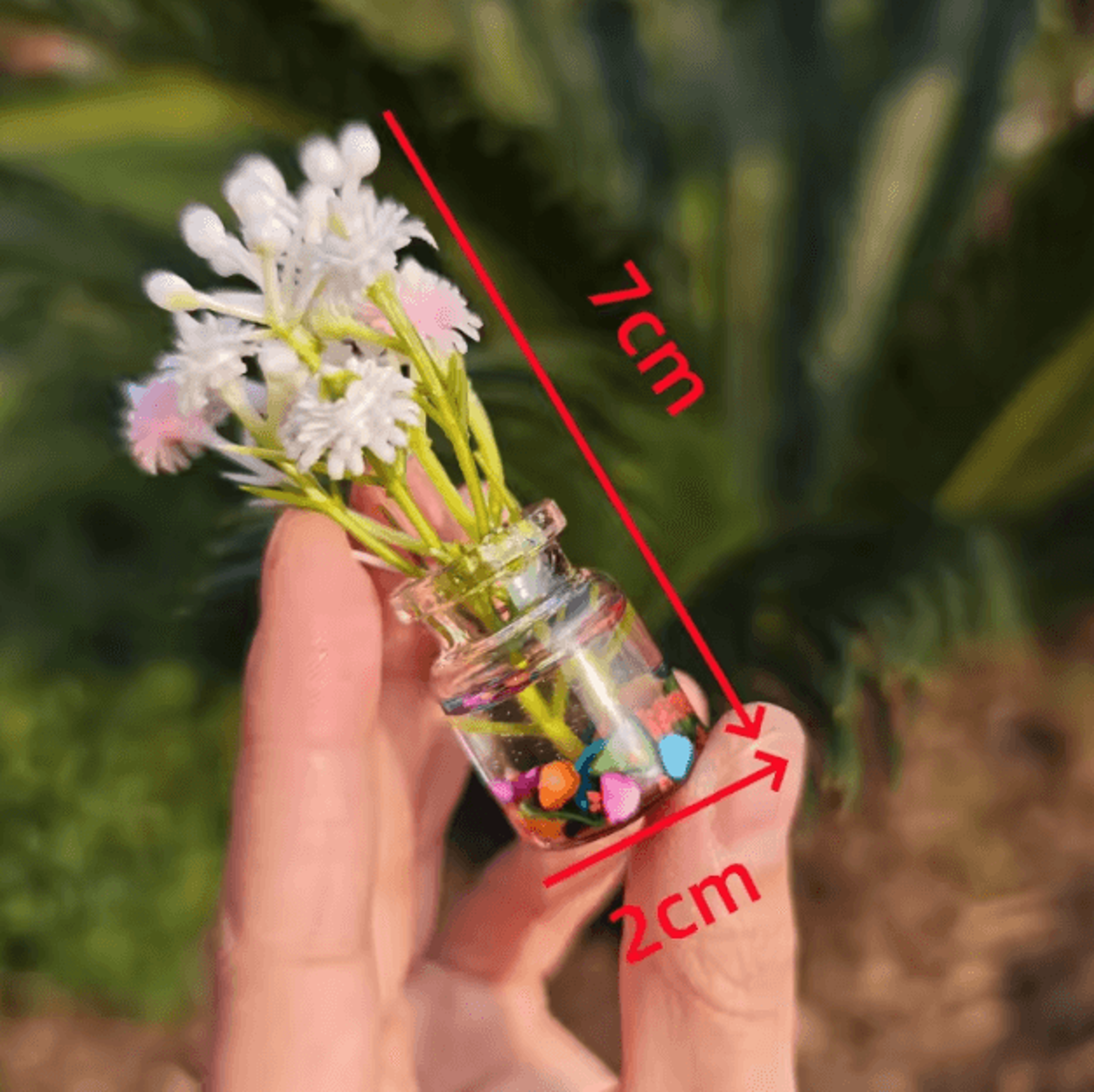 glow-in-the-dark mini flower vase – cute car dashboard & home decor ornament