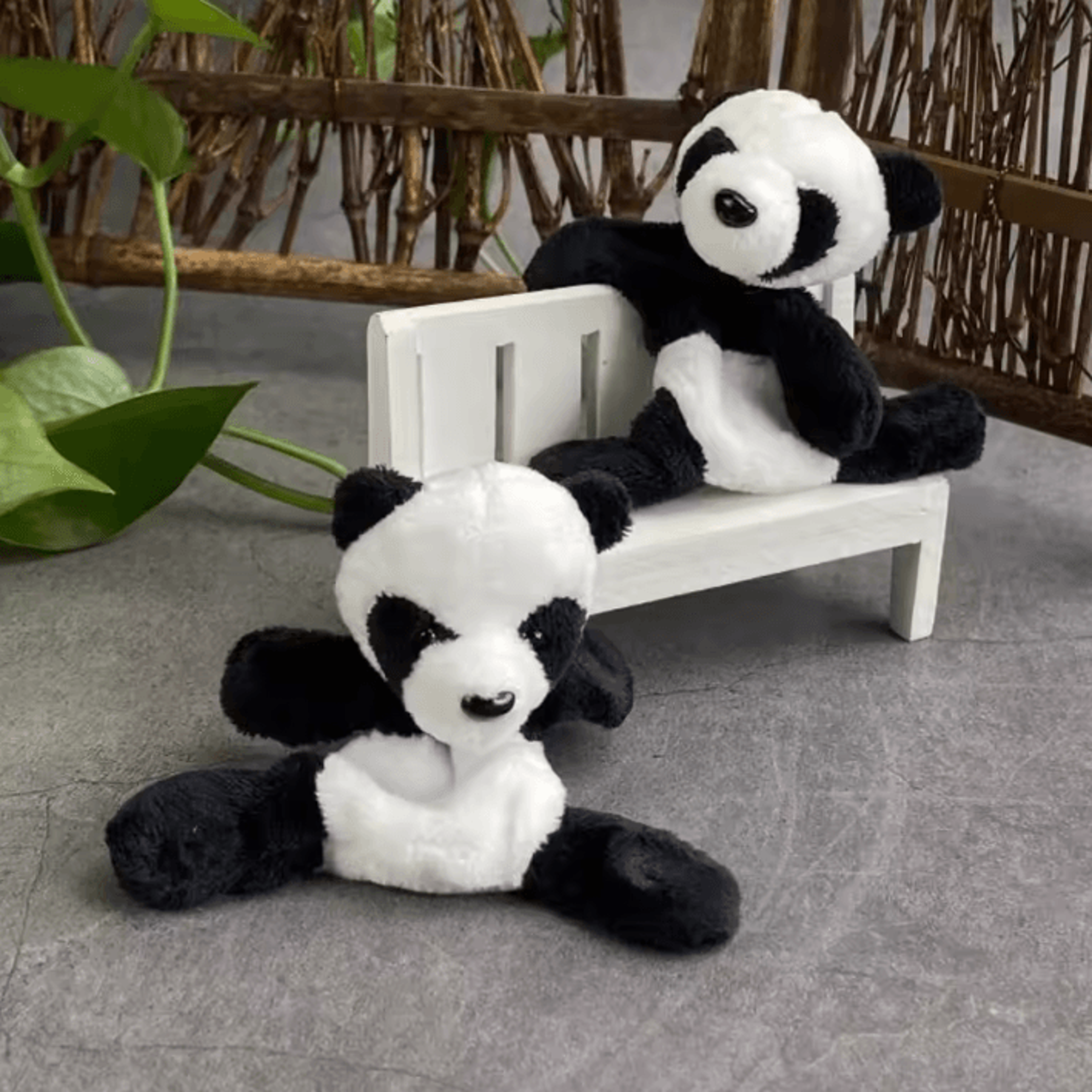 cute cartoon panda figurine set – adorable panda decor figurines for desk, shelf & home styling