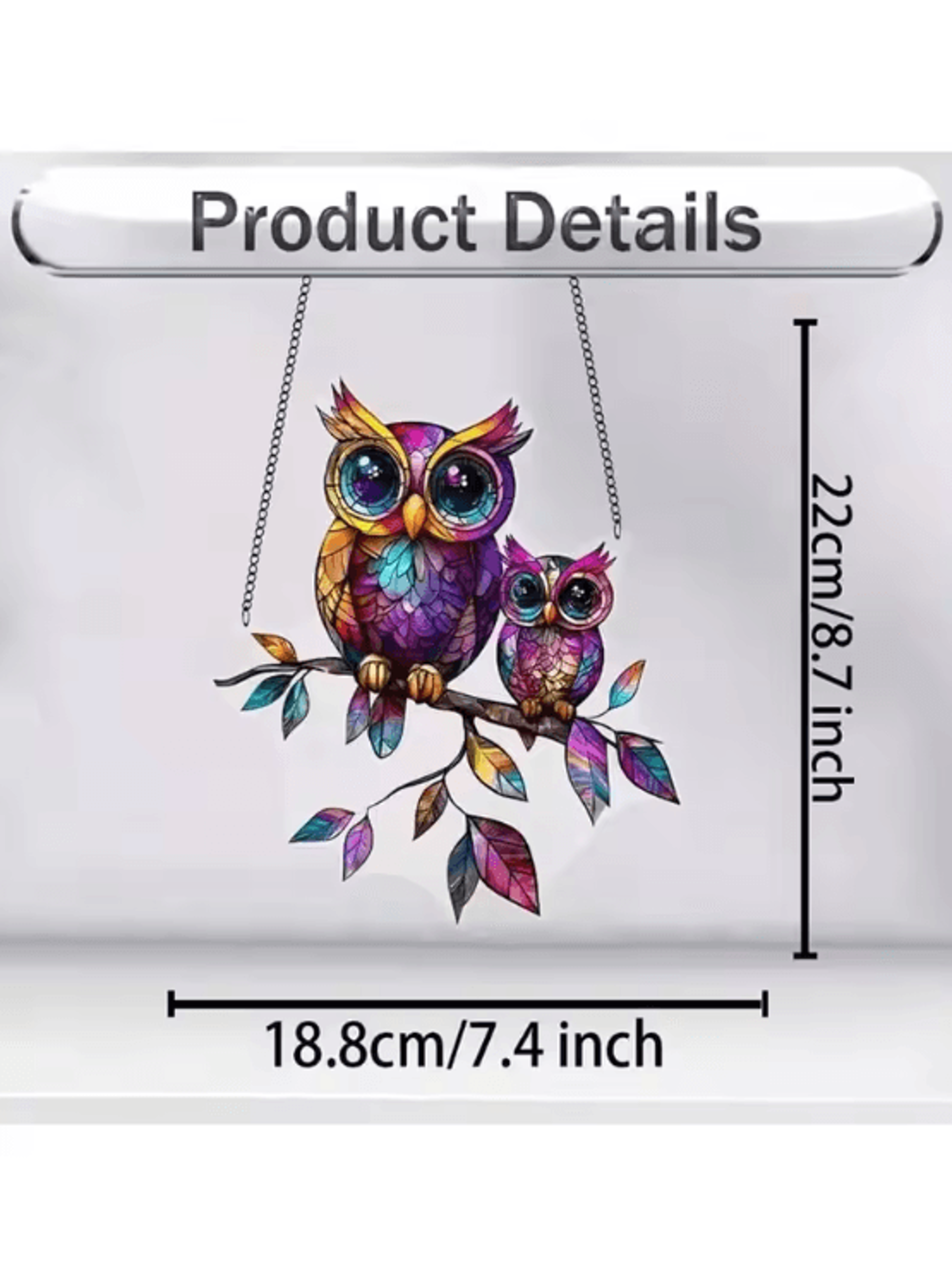 colorful owl hanging pendant light – whimsical indoor & outdoor decorative lamp