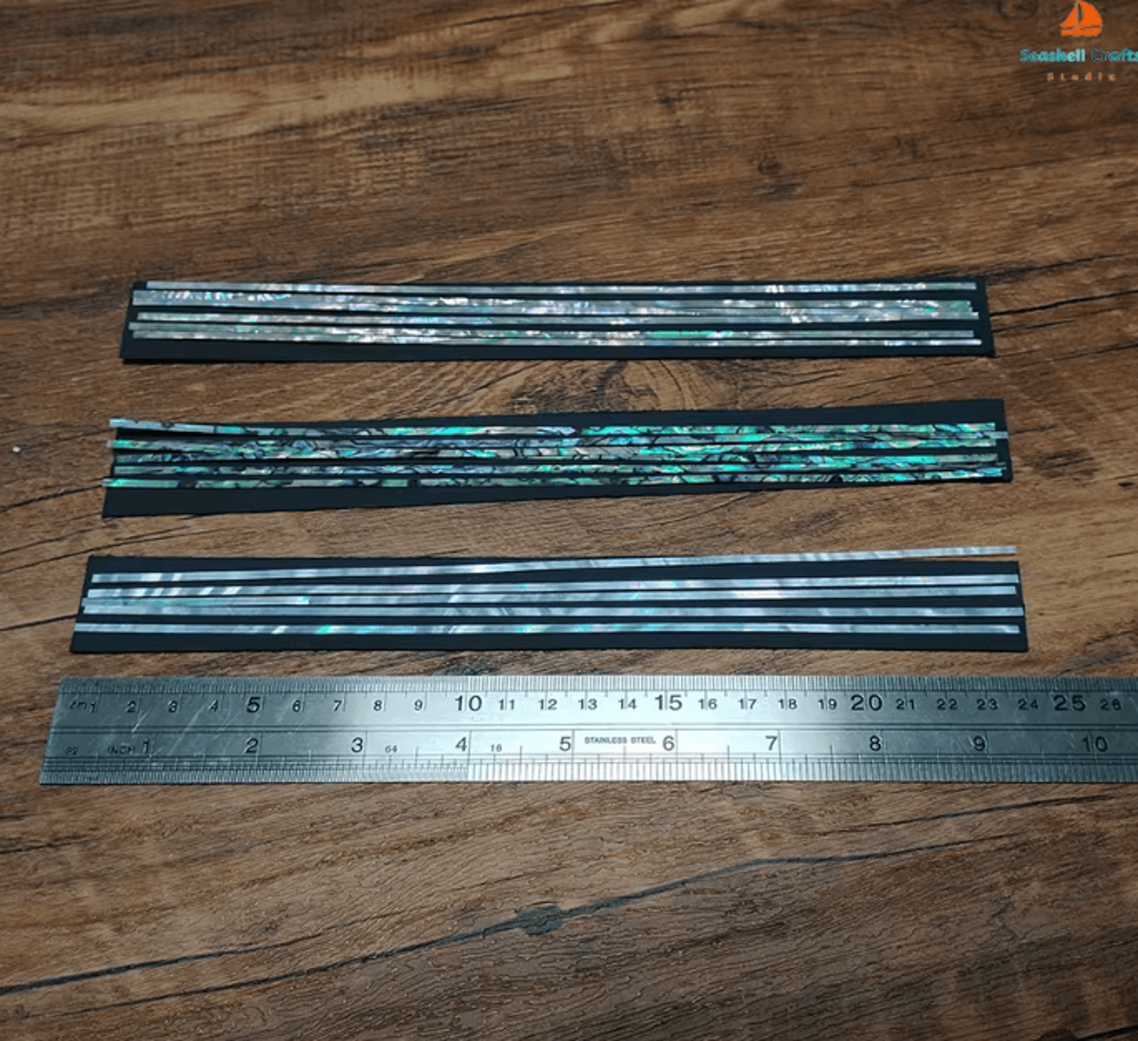 paua abalone shell inlay strips – iridescent mother of pearl for guitar & diy crafts