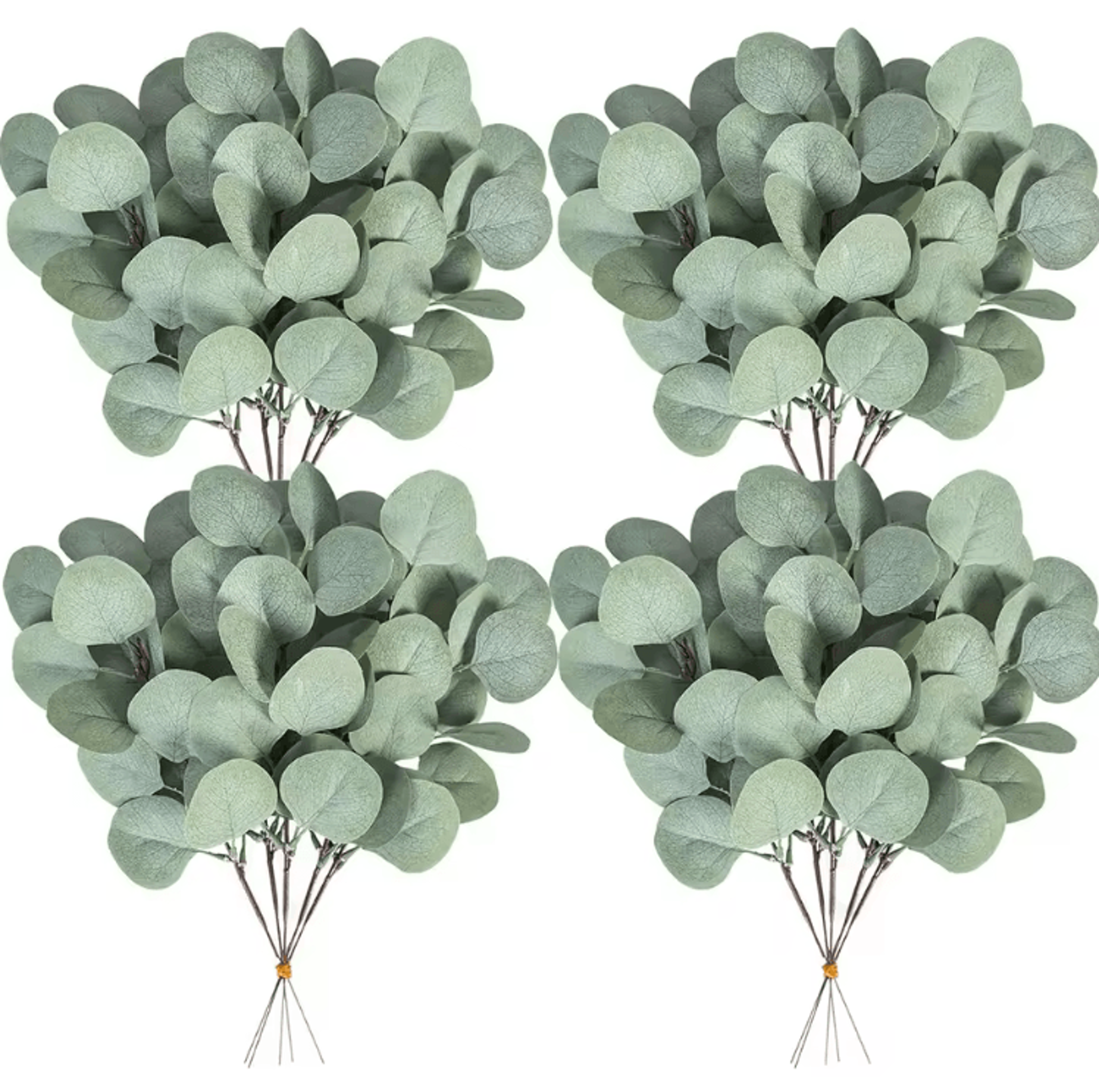 10pcs silk eucalyptus leaves stems – artificial greenery for diy decor & floral arrangements