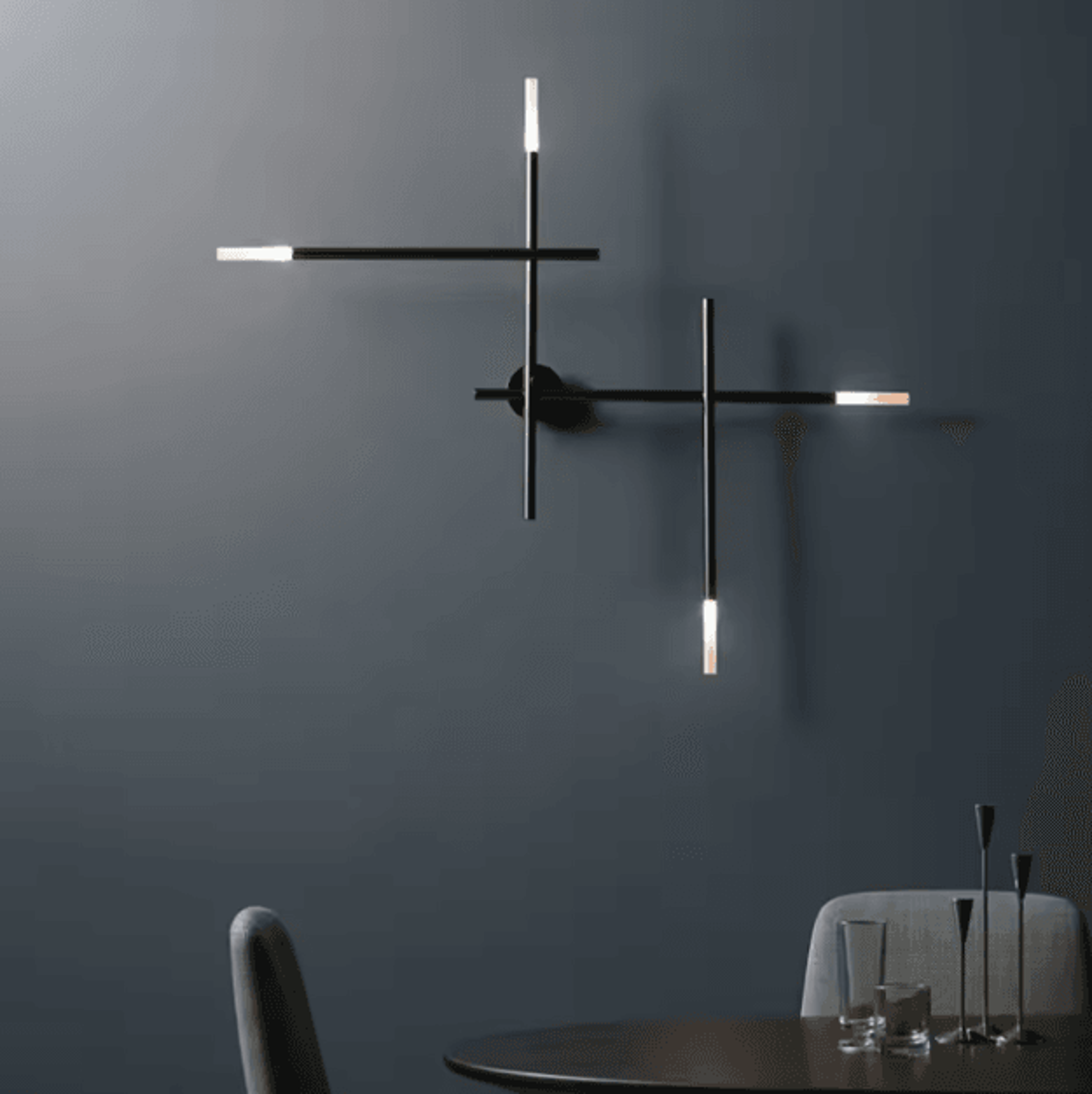nordic cross led wall sconce – modern minimalist line art wall lamp
