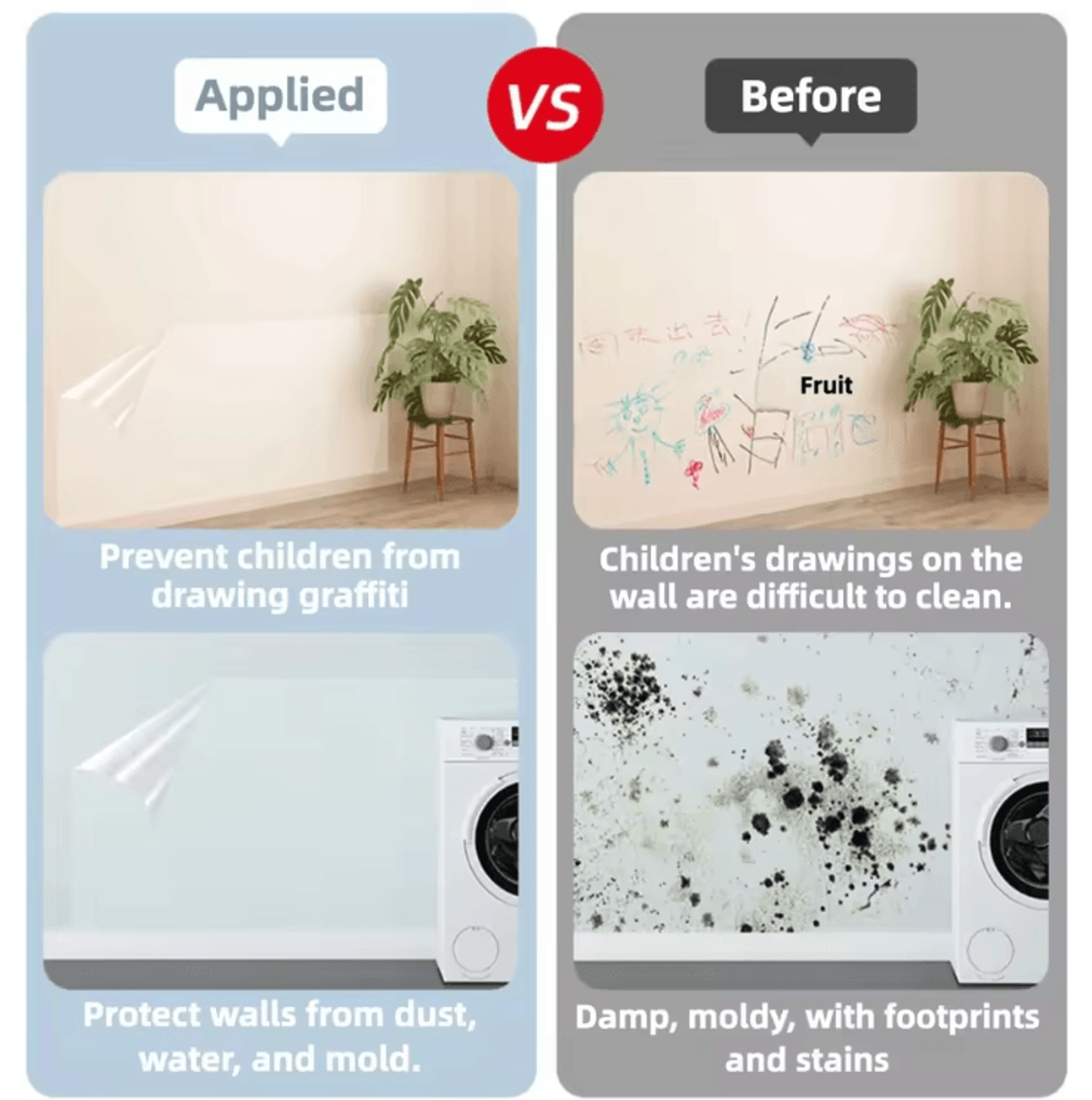 transparent kitchen wall protective film – oil-proof waterproof sticker for easy clean surfaces