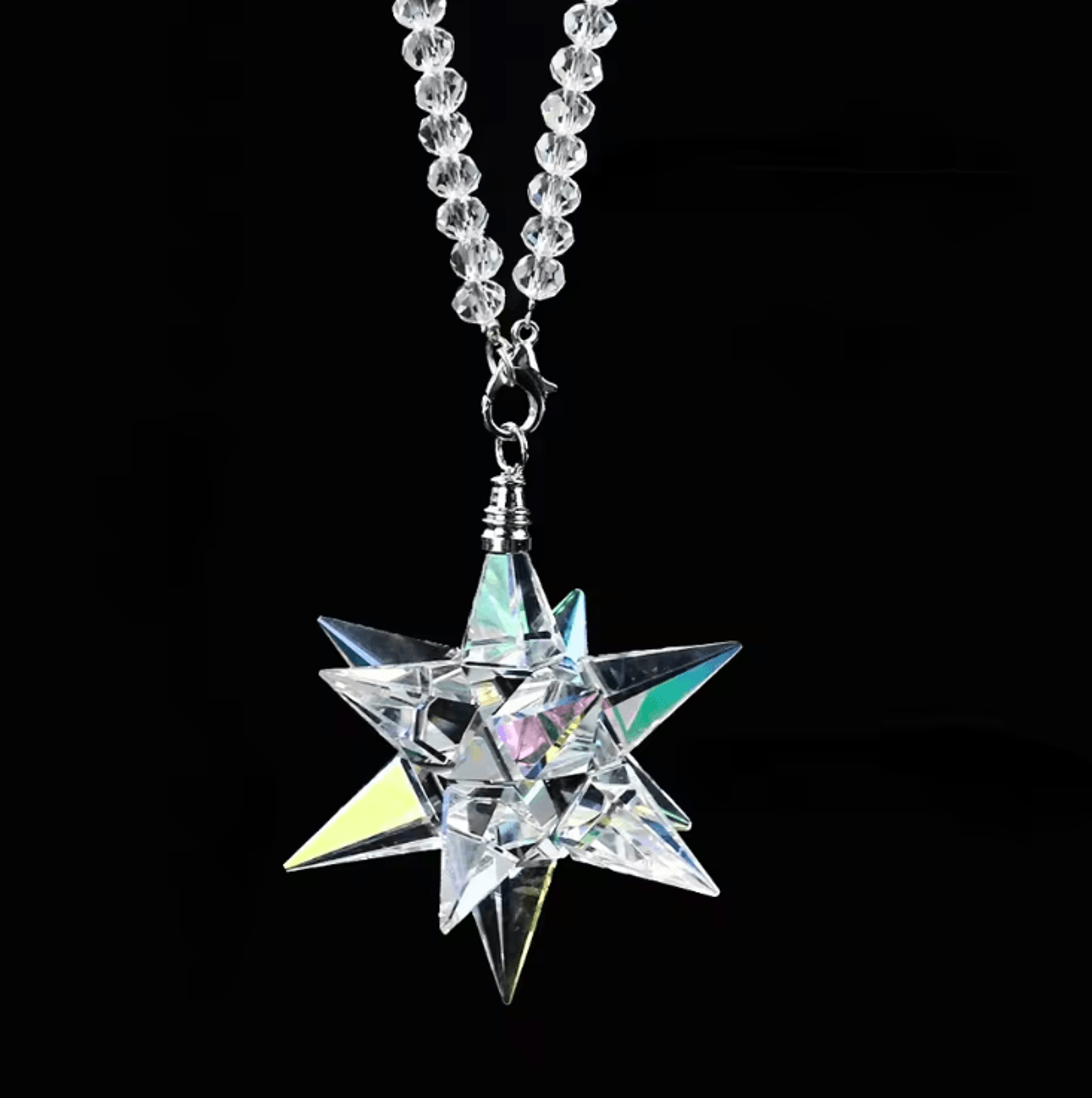 ab crystal rainbow maker car pendant – aurora borealis hanging prism decor