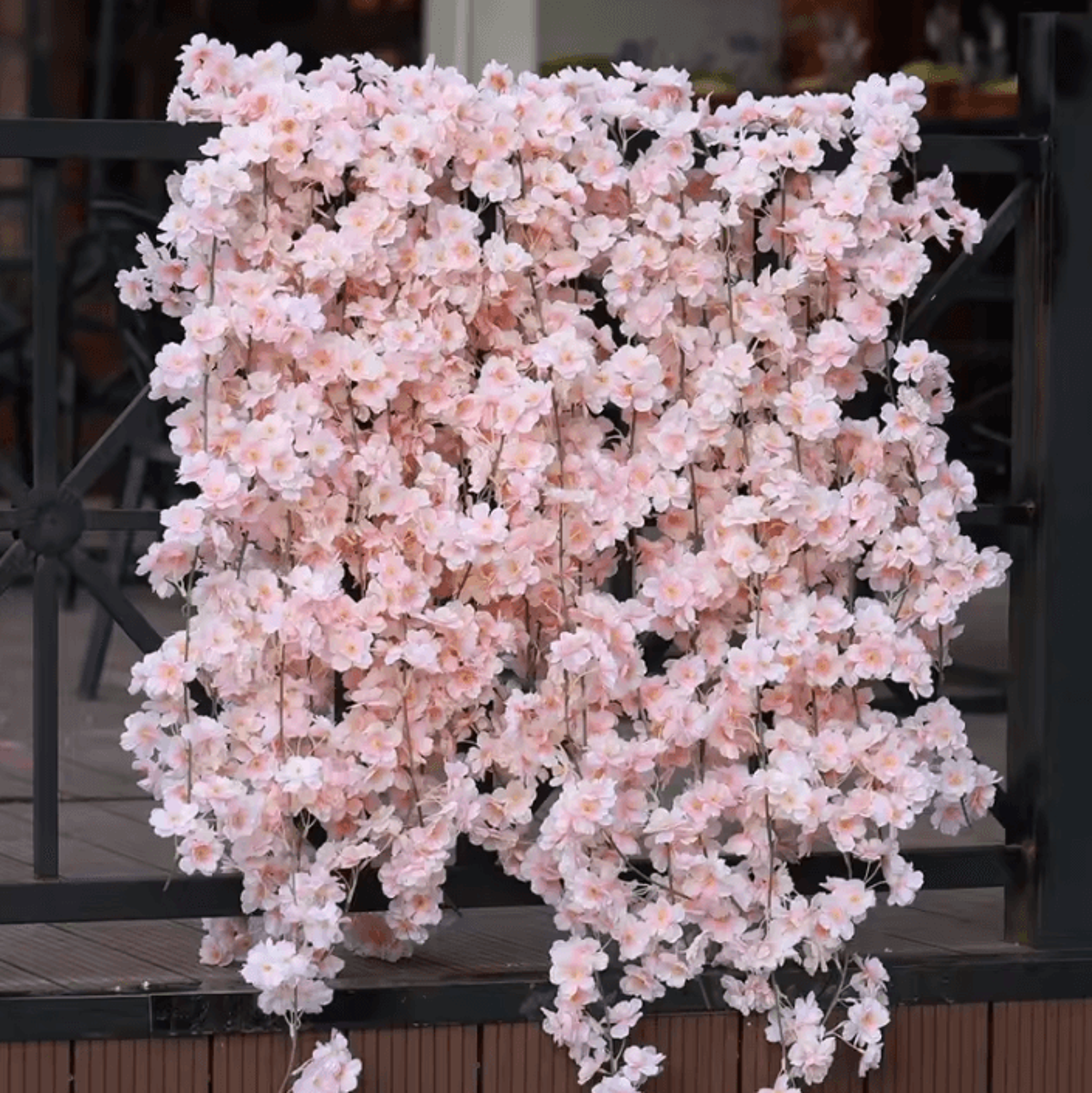 180cm artificial cherry blossom garland – romantic sakura vine for wedding & home decor