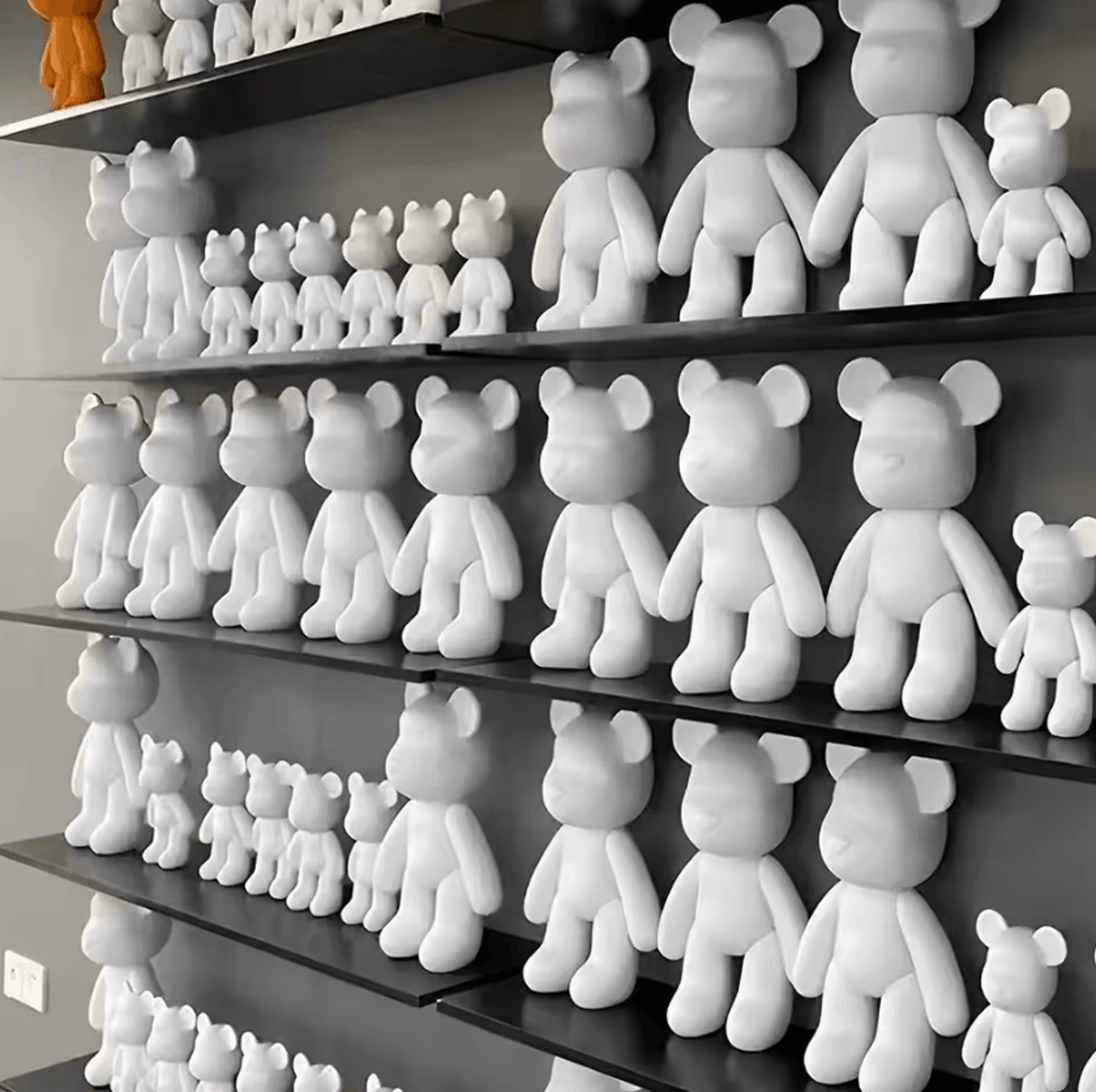 diy fluid bear art kit – creative graffiti bear sculpture for home decor & gifts