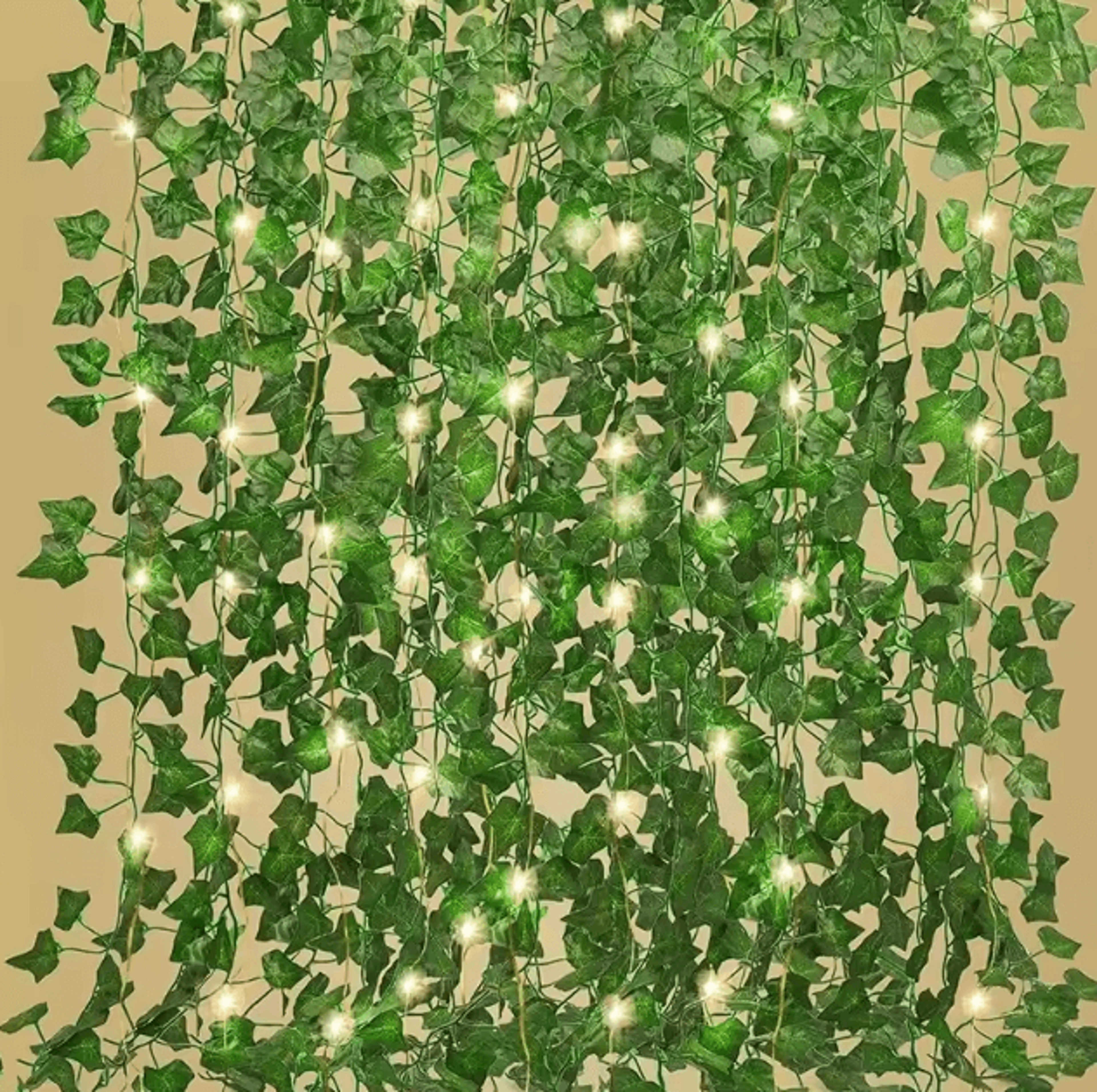 led green ivy vine string lights – 210cm artificial hanging plant decor