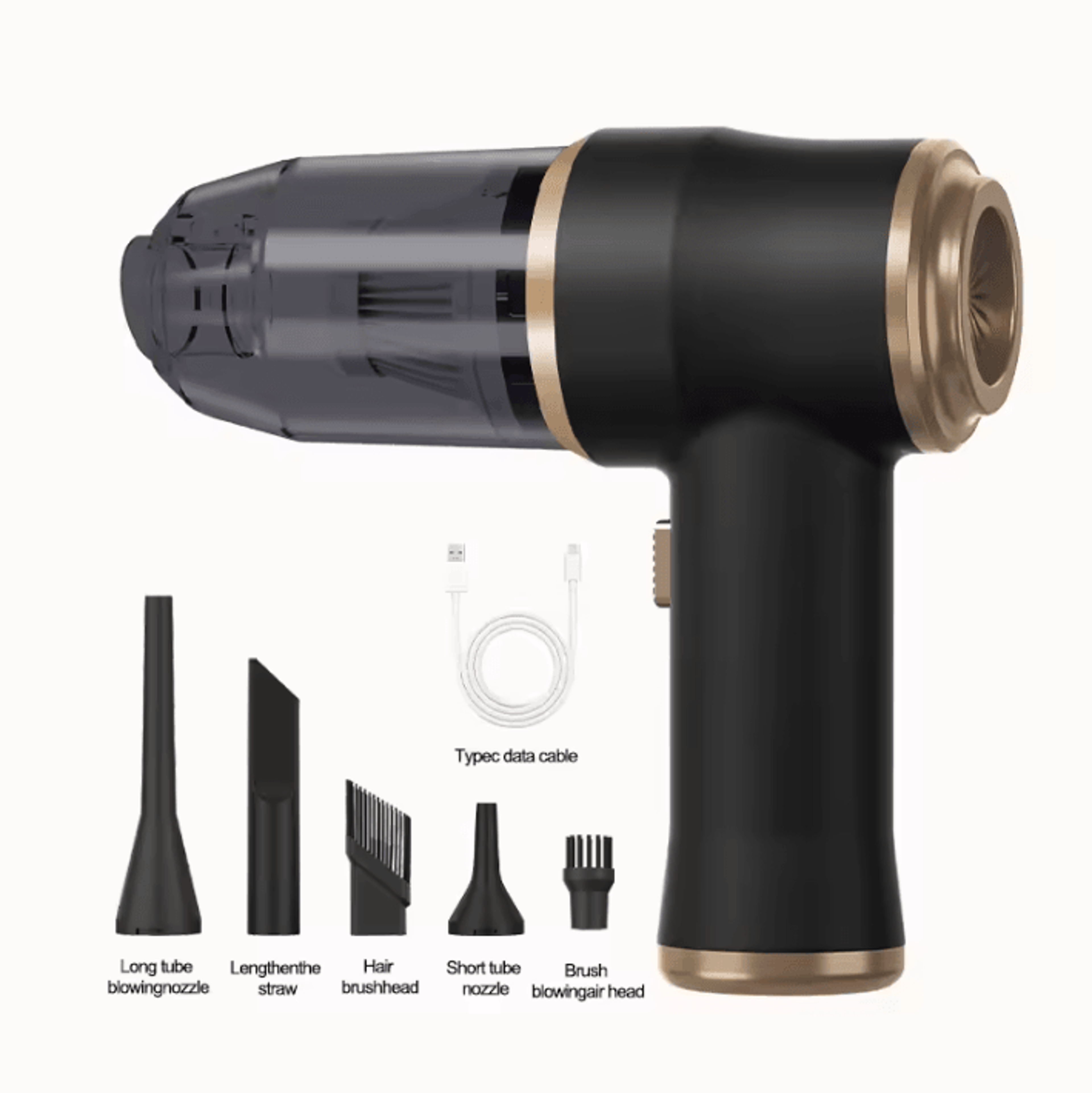portable high-power cordless car vacuum cleaner for home & auto