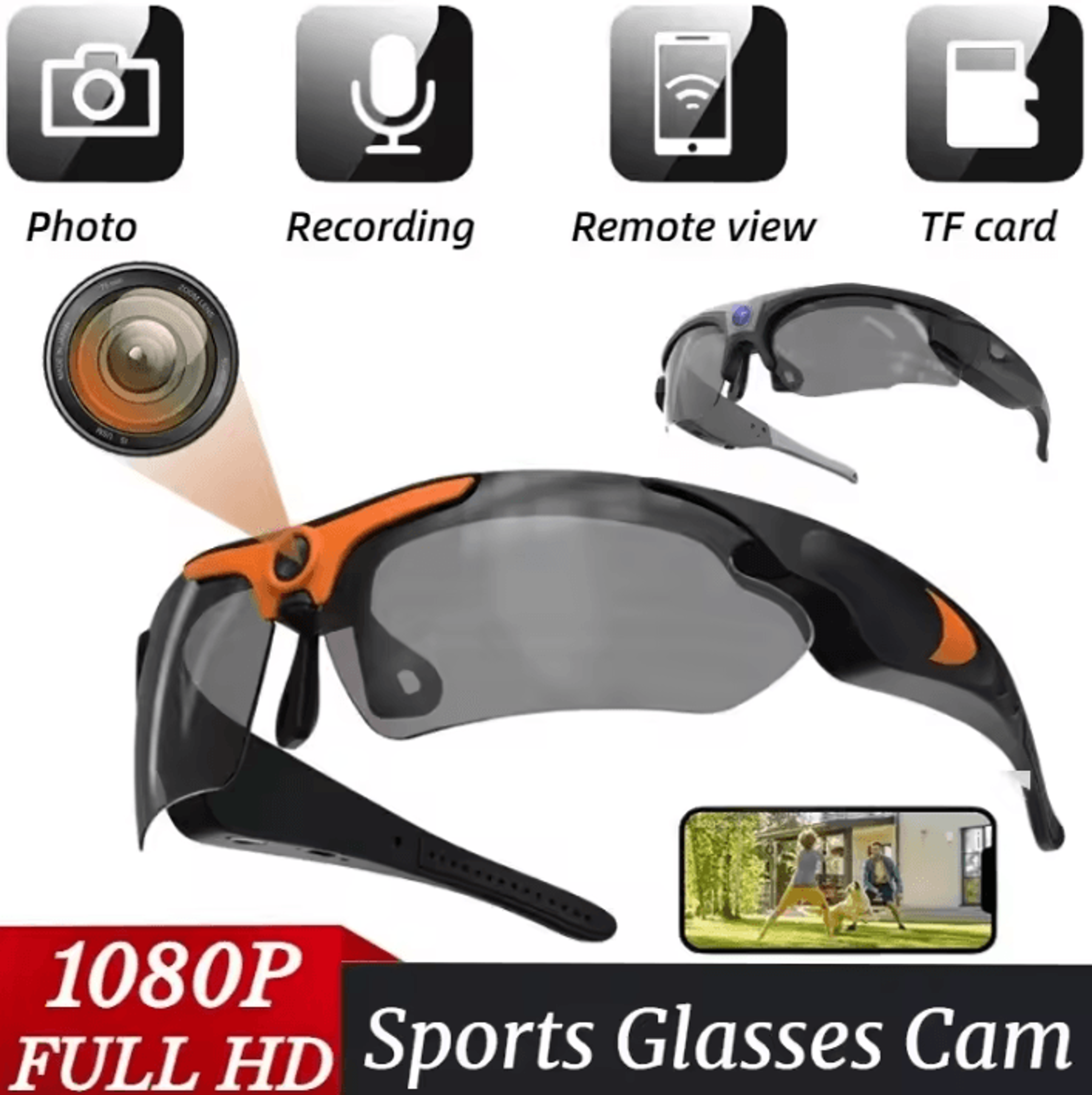 1080p hd camera sunglasses mini pov video recording glasses for outdoor sports