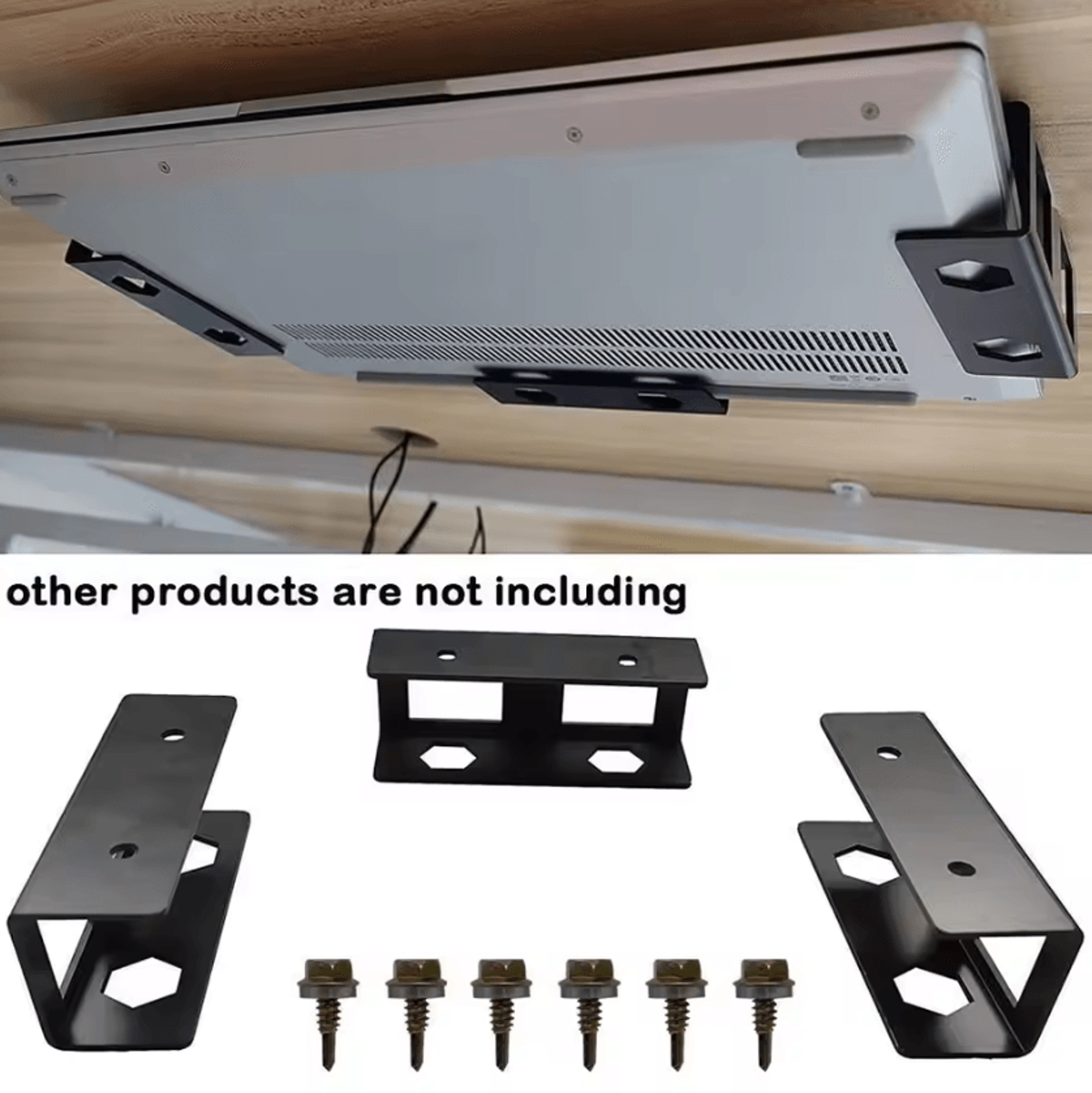 spacesaver under desk laptop holder mount – portable hidden desk organizer