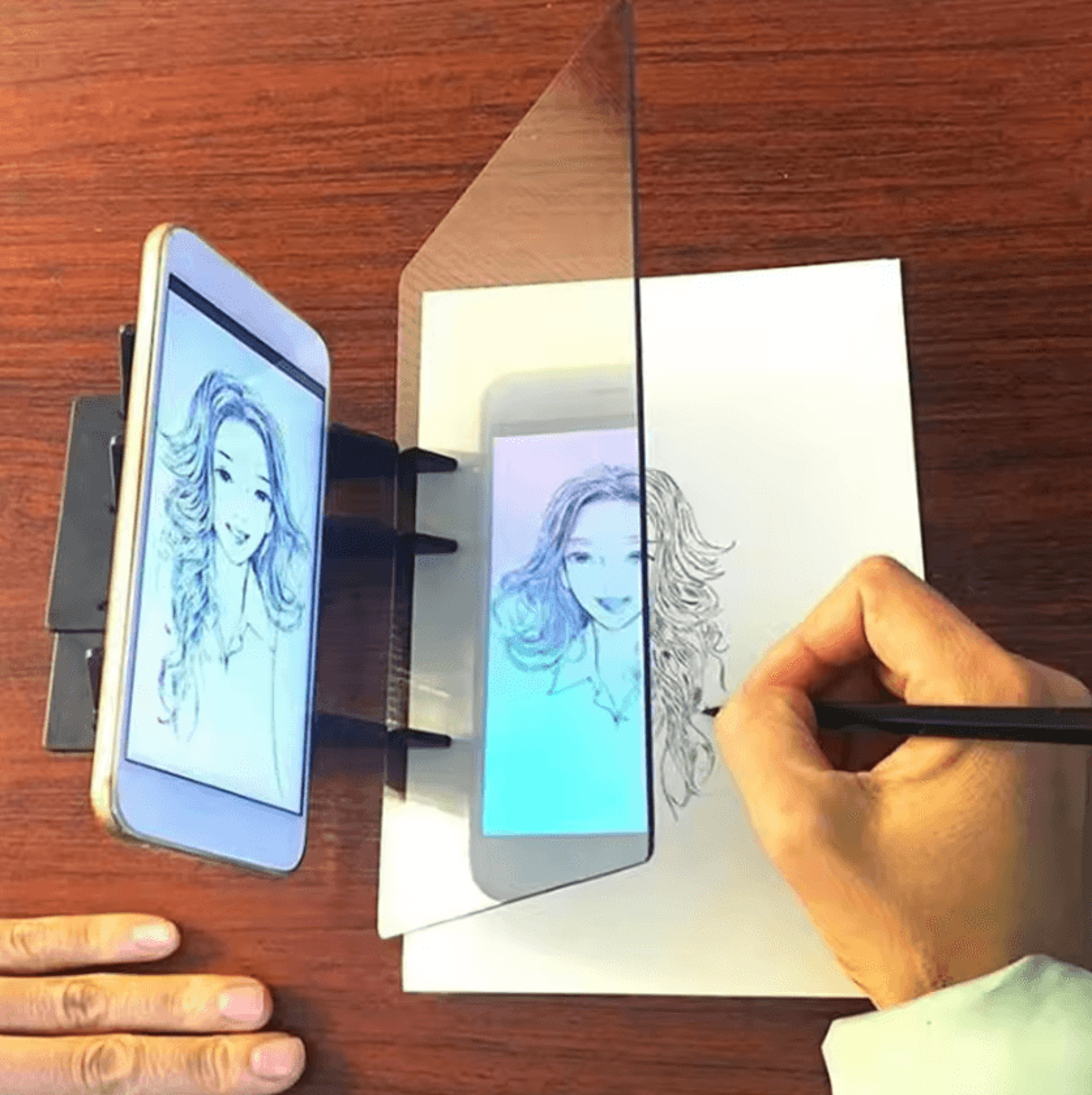 led projection drawing board for kids – adjustable tracing projector art kit