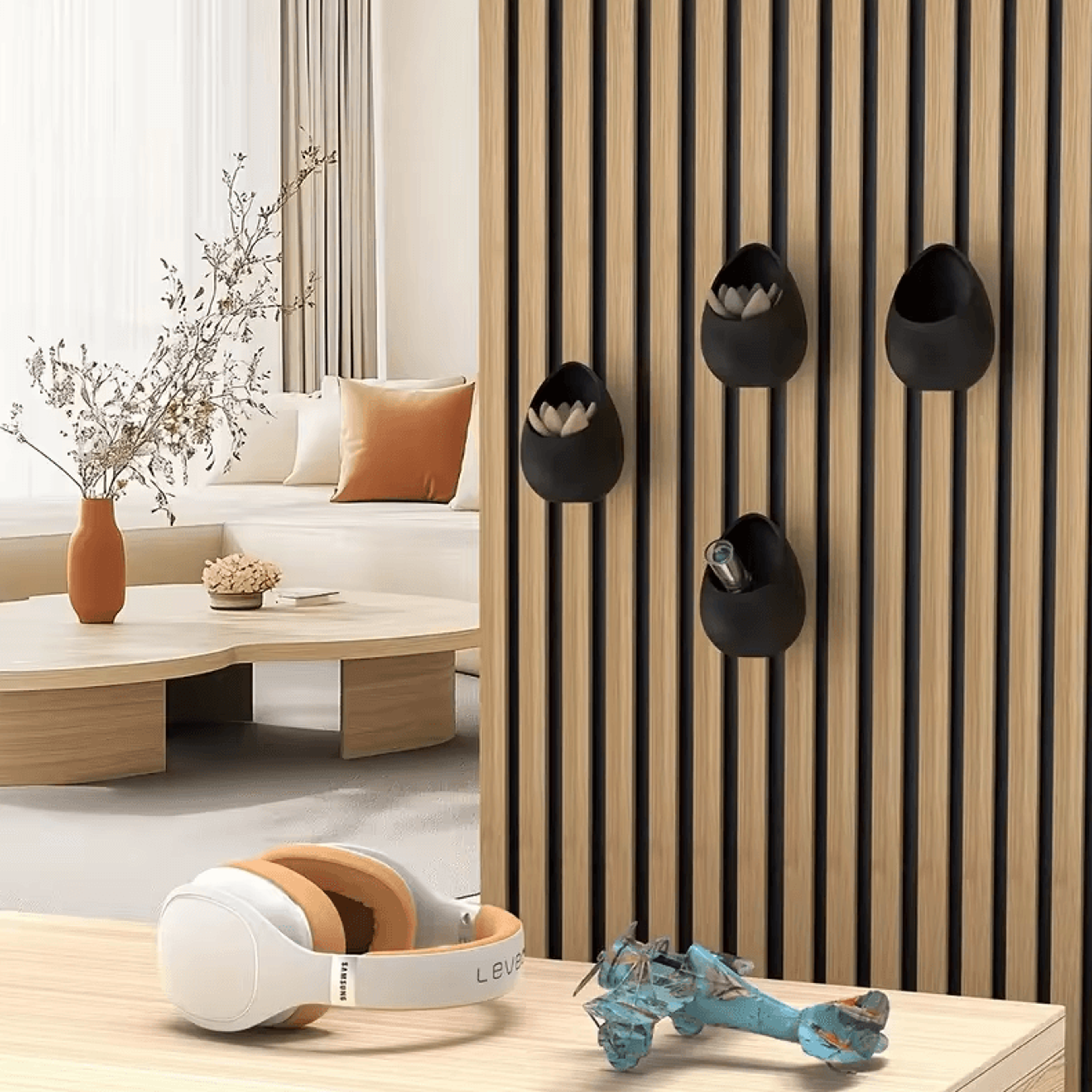 acoustic panel planting tray shelf – decorative storage rack for soundproof panels