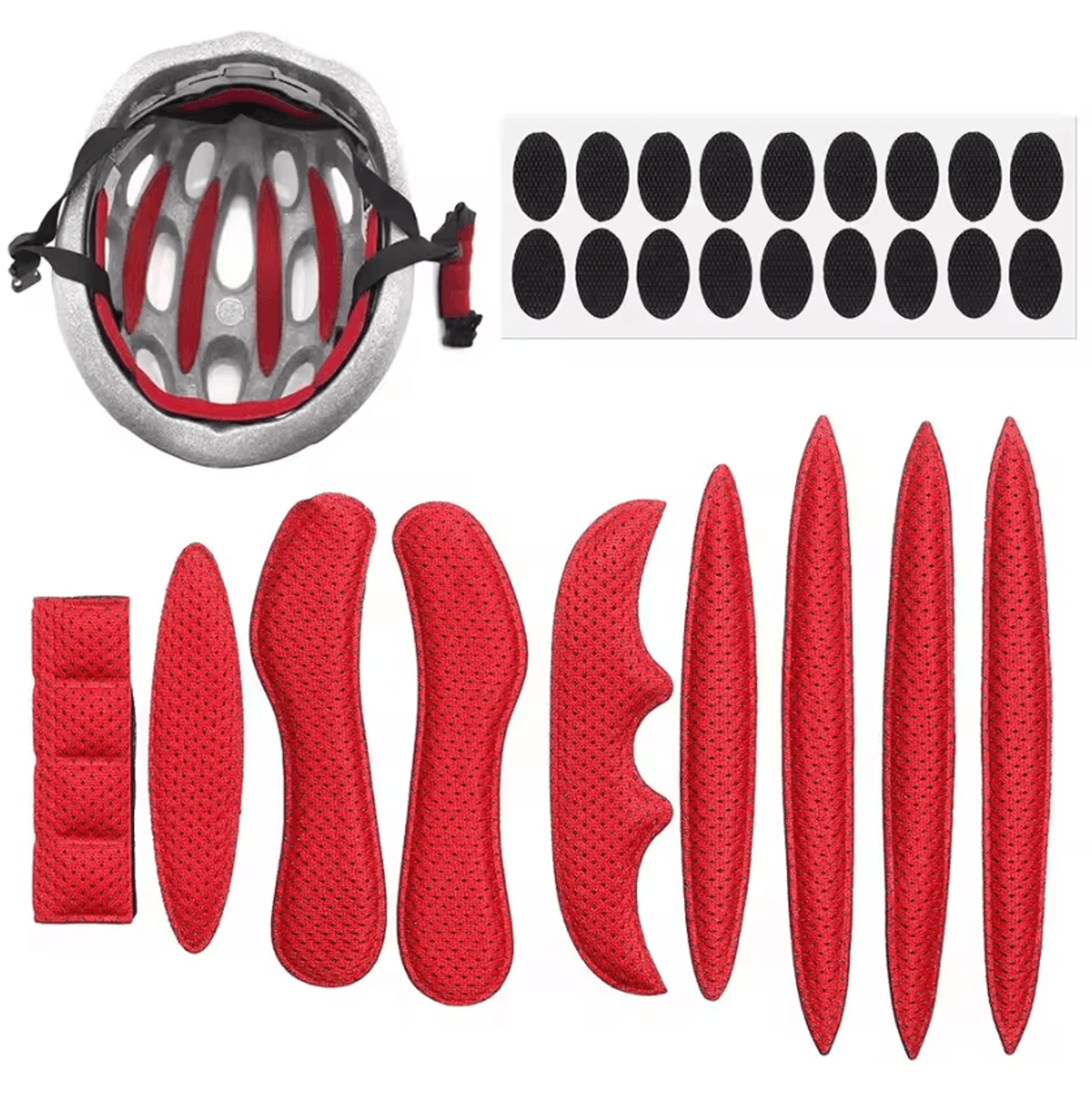 universal 27pcs helmet padding kit – comfort foam replacement for motorcycle & cycling helmets