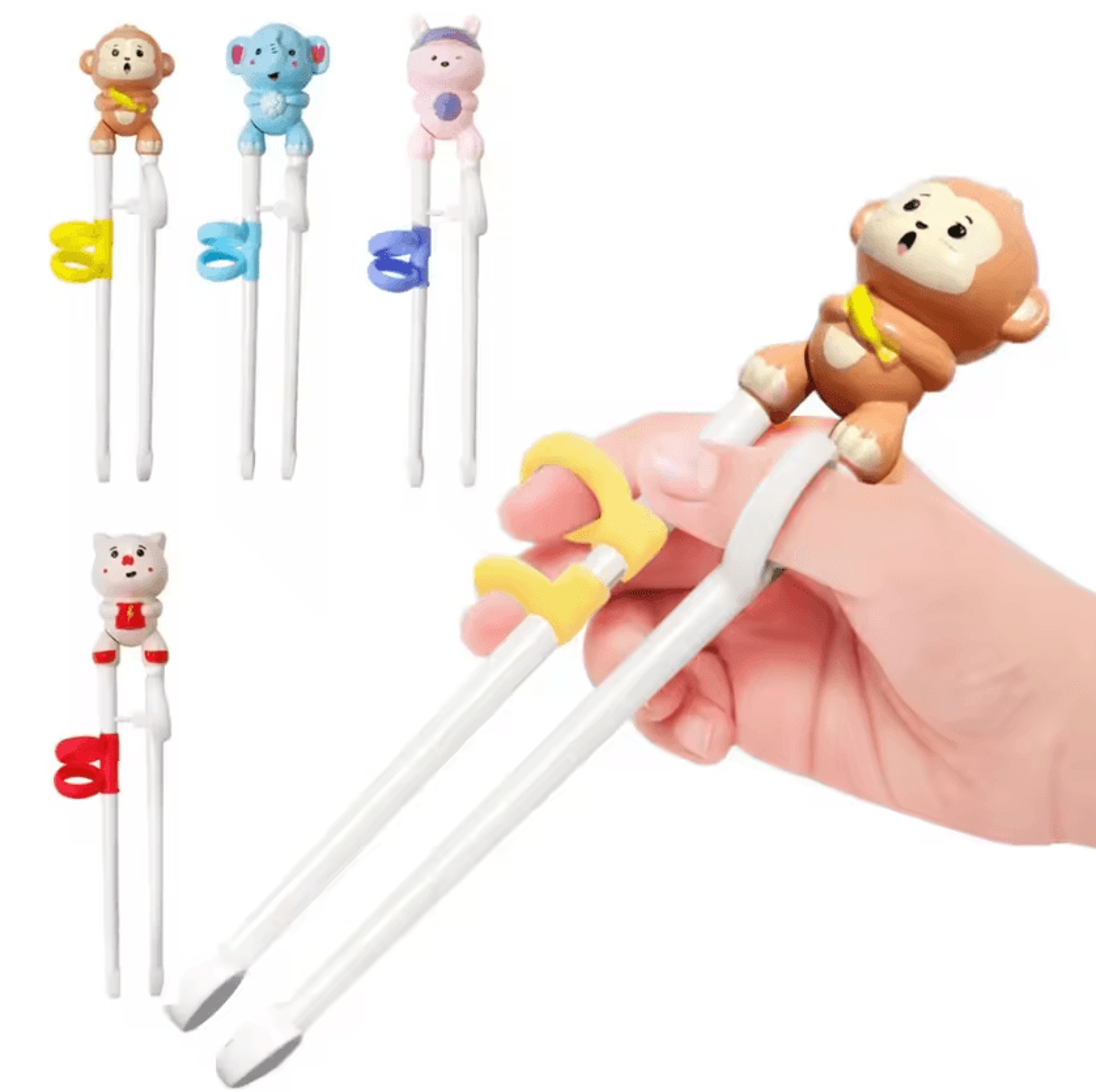 cute cartoon animal training chopsticks – beginner learning helper for kids