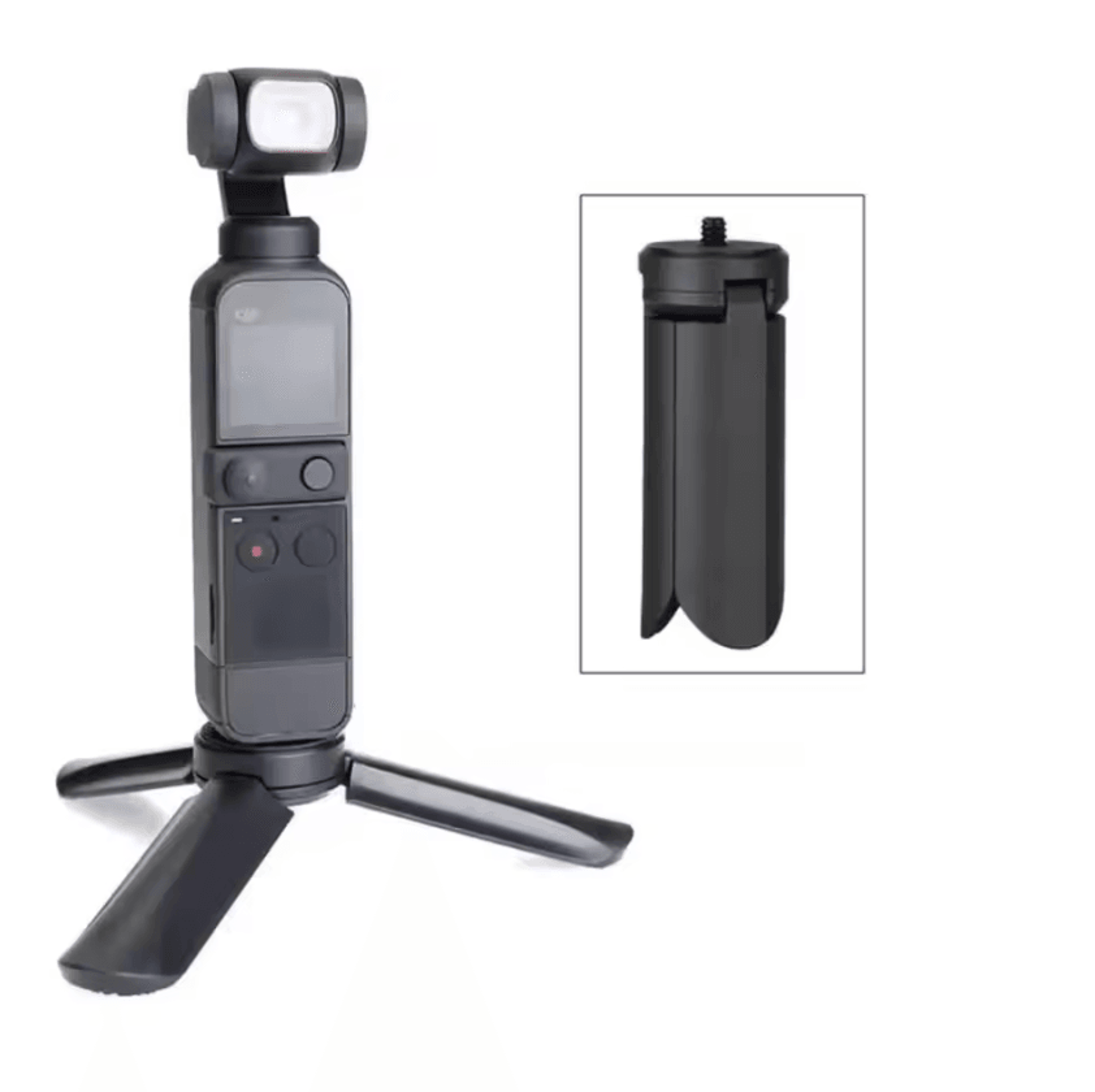 mini pocket tripod stand for dji osmo pocket 3 – portable desktop camera holder & selfie stick