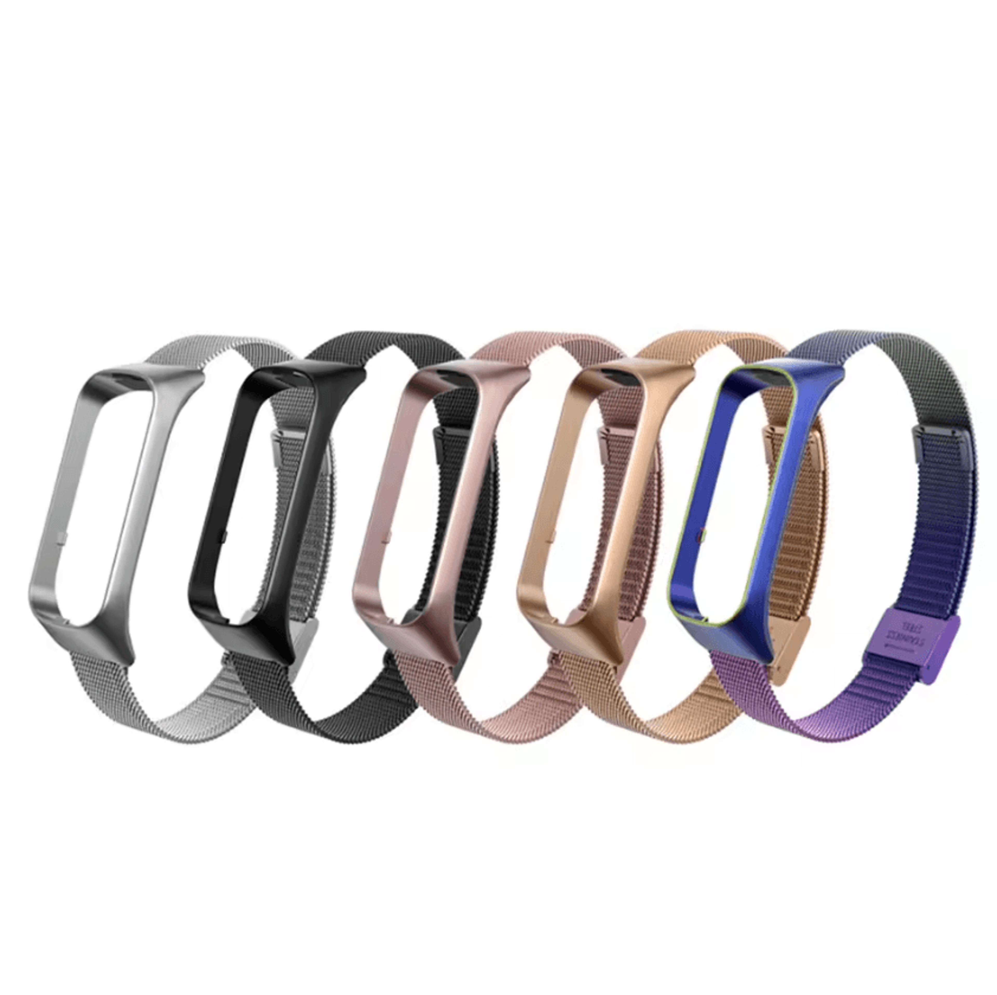 stainless steel wrist strap for samsung galaxy fit 2 – premium metal replacement band (r220)