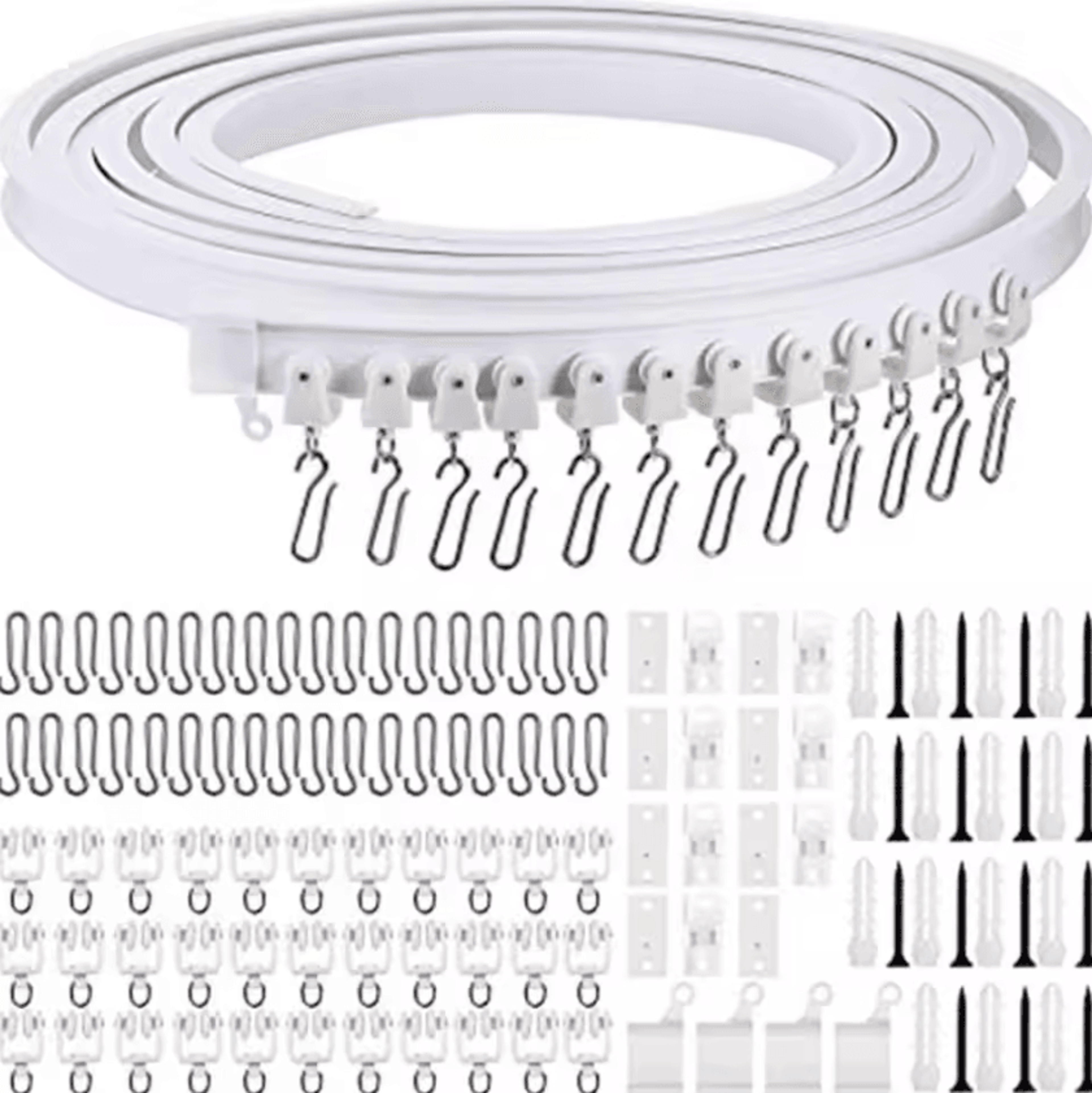 flexiglide bendable curtain track rail – silent nano curtain rail system