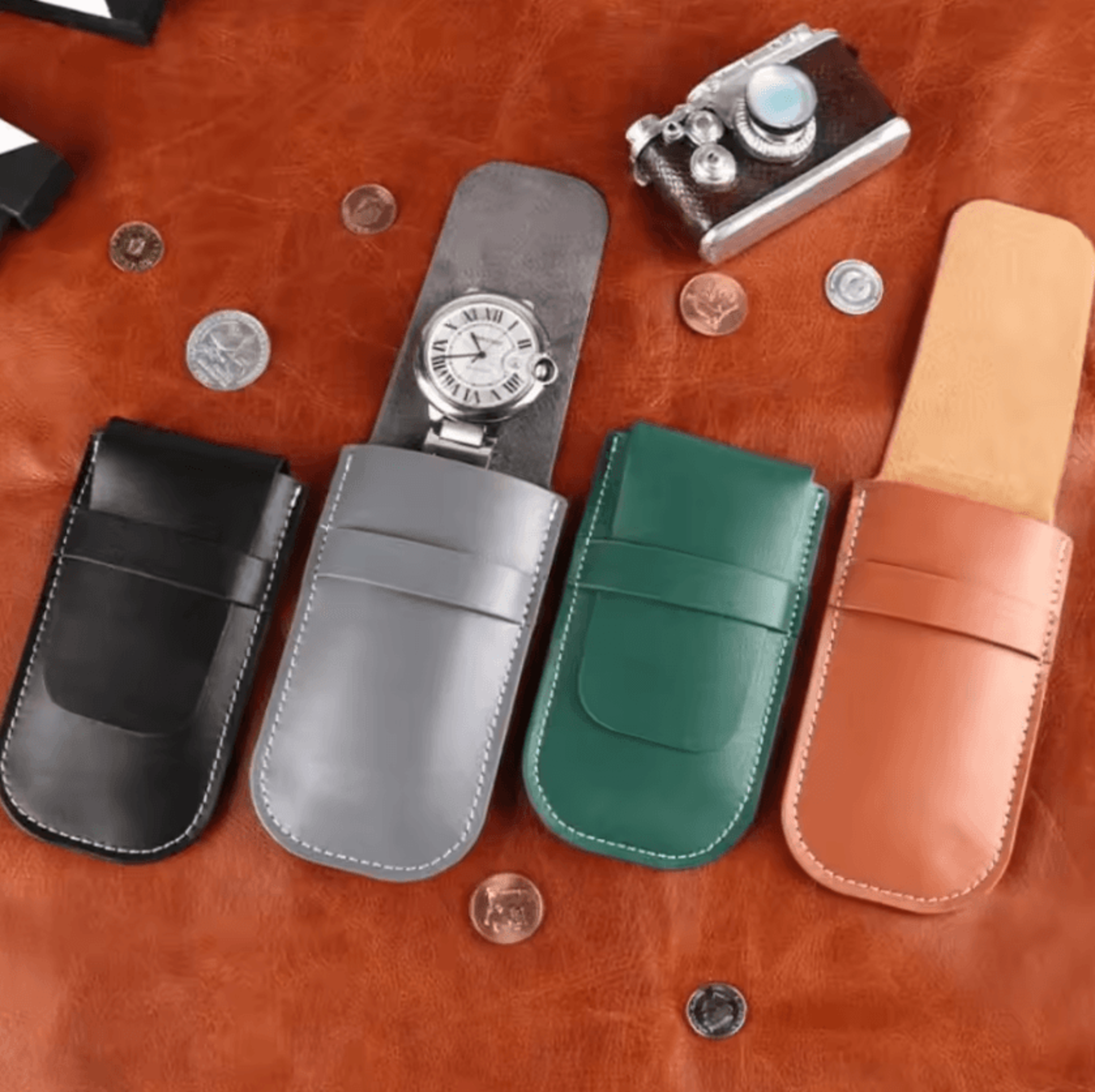 luxury travel watch organizer pouch – anti-dust jewelry storage bag