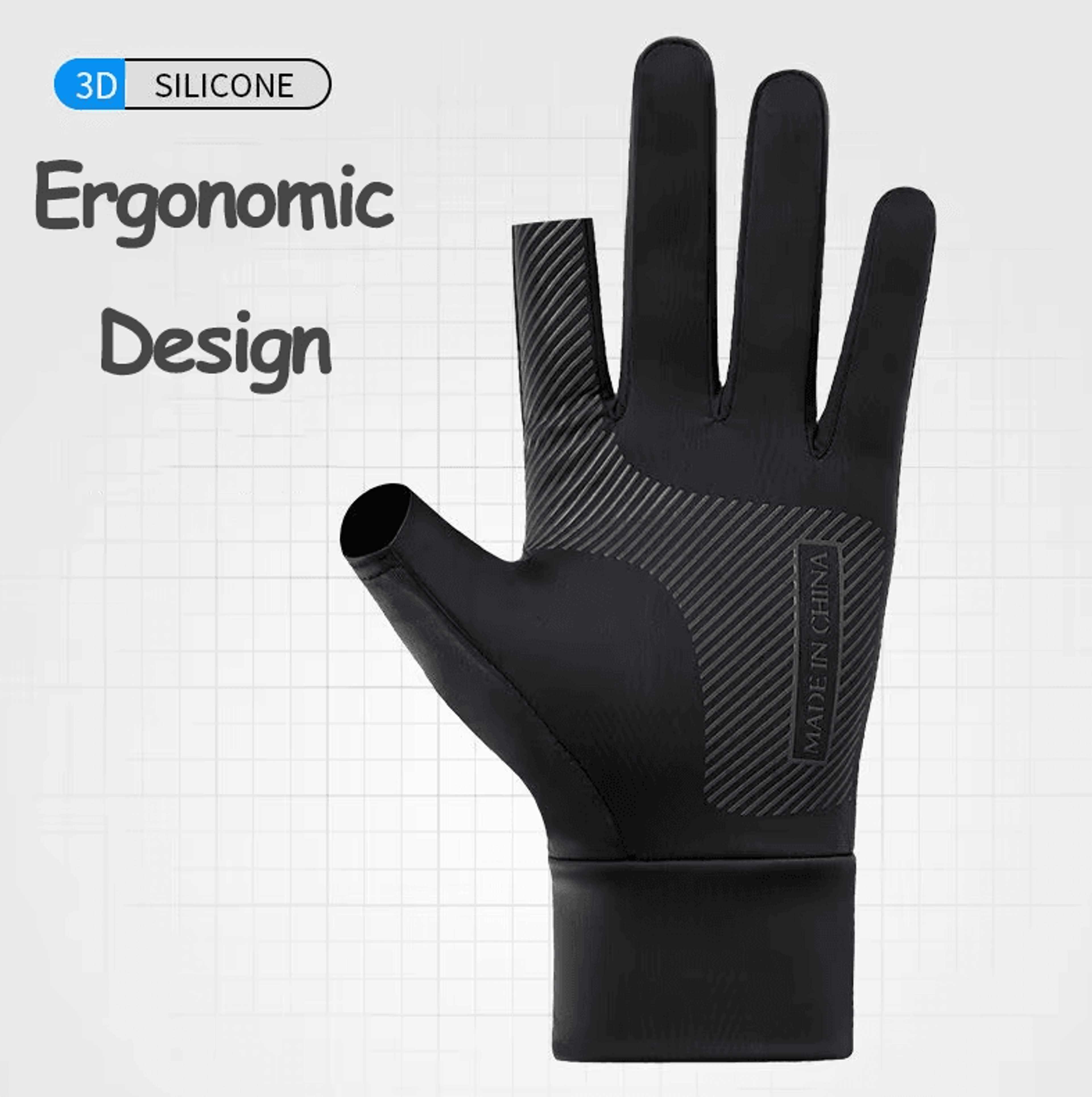 ice silk breathable touchscreen sports gloves – anti-slip summer cycling & fishing gloves