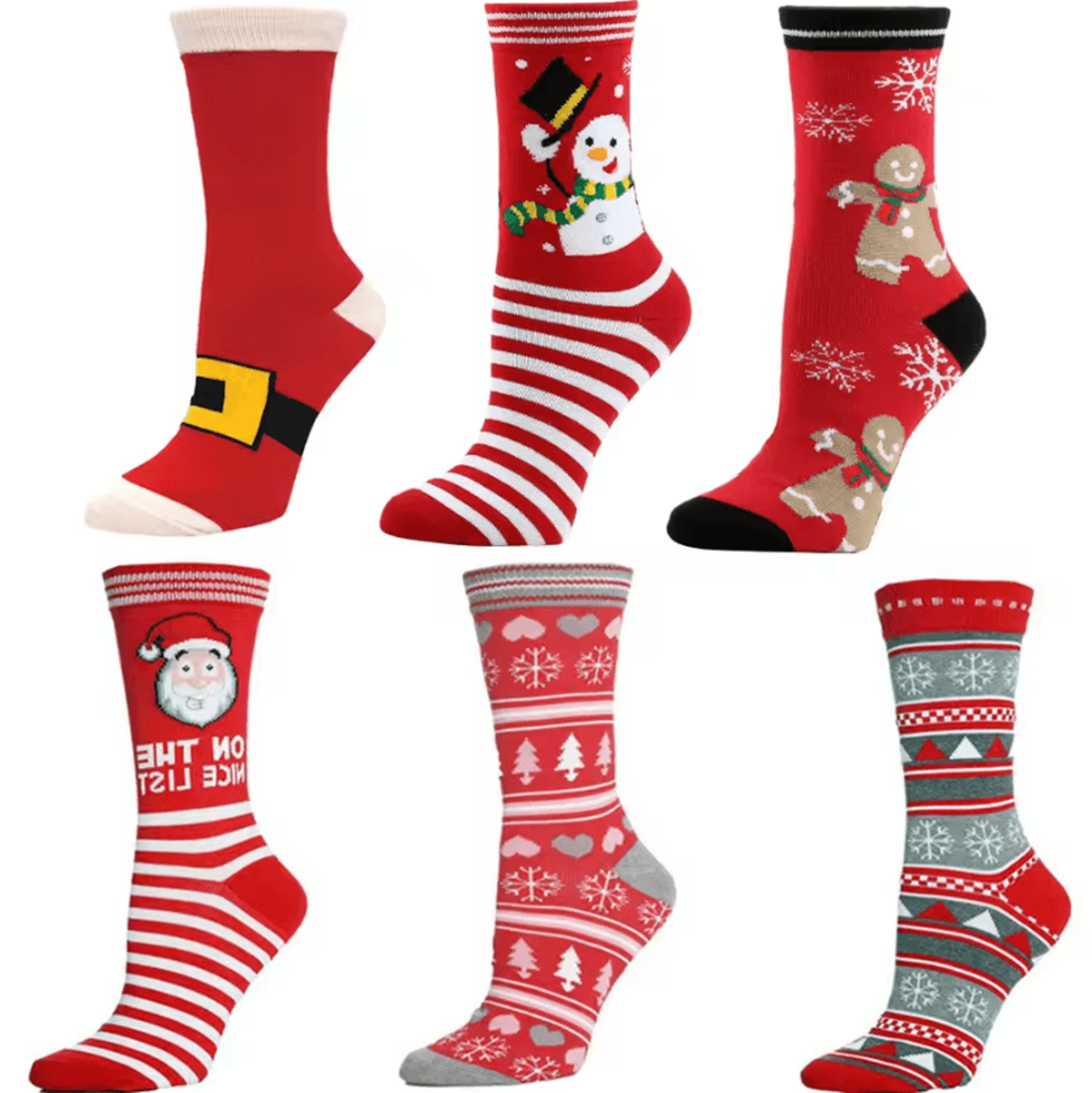 festivejoy elk christmas socks – cozy cotton mid-tube holiday socks for men & women