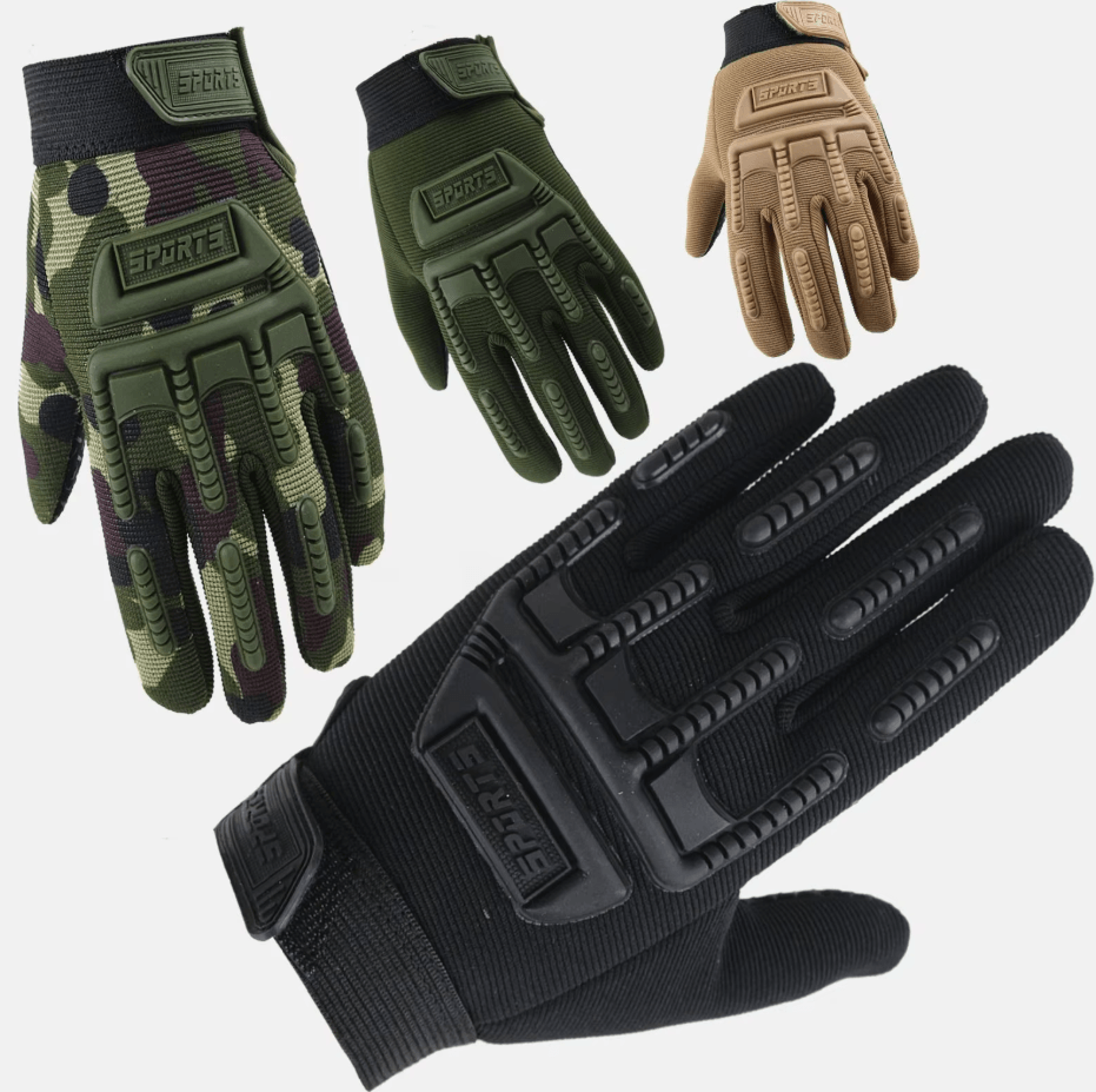 kids tactical full finger cycling gloves – anti-slip knuckle protection outdoor gloves