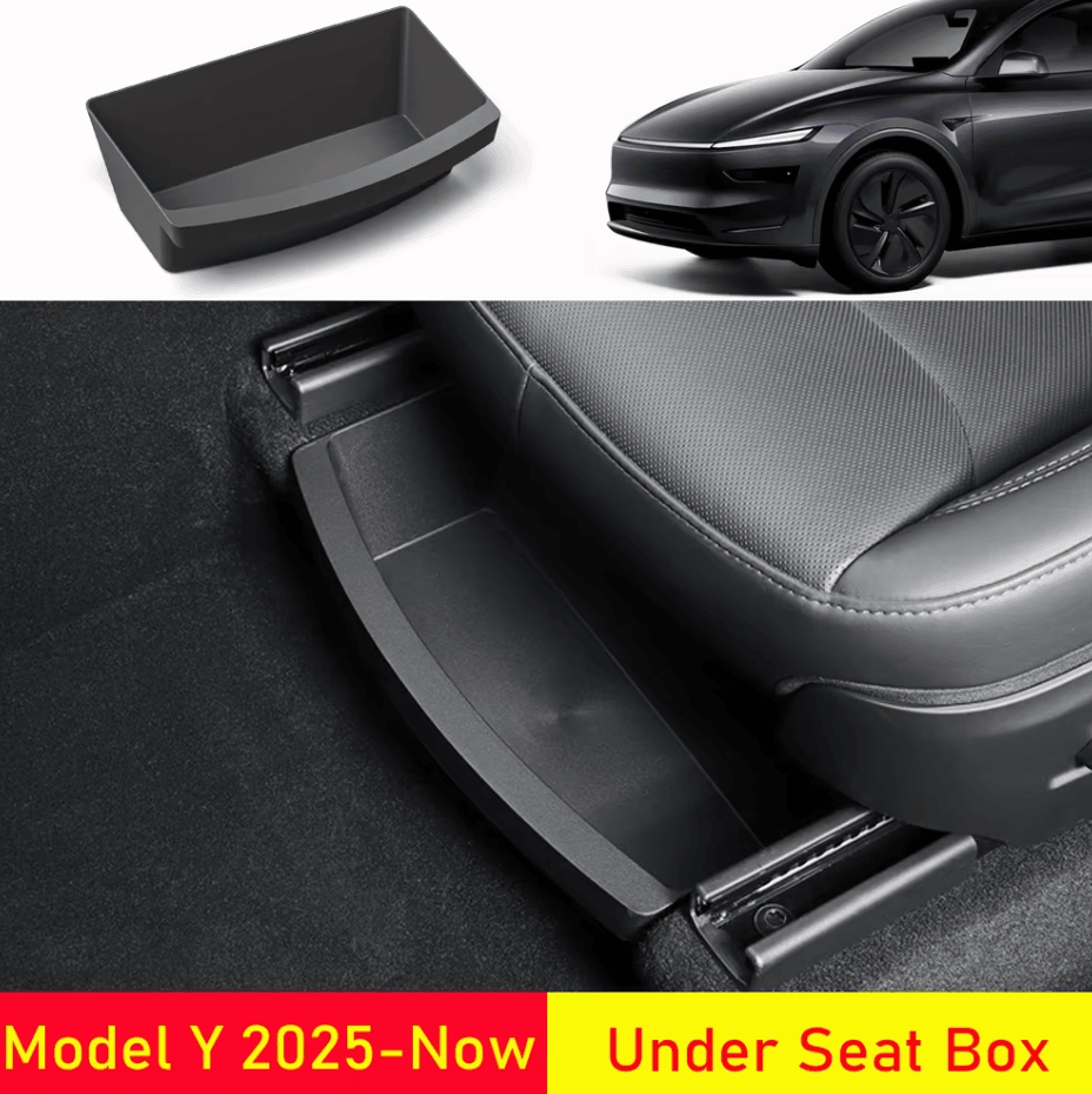 tesla model y juniper hidden under seat storage organizer