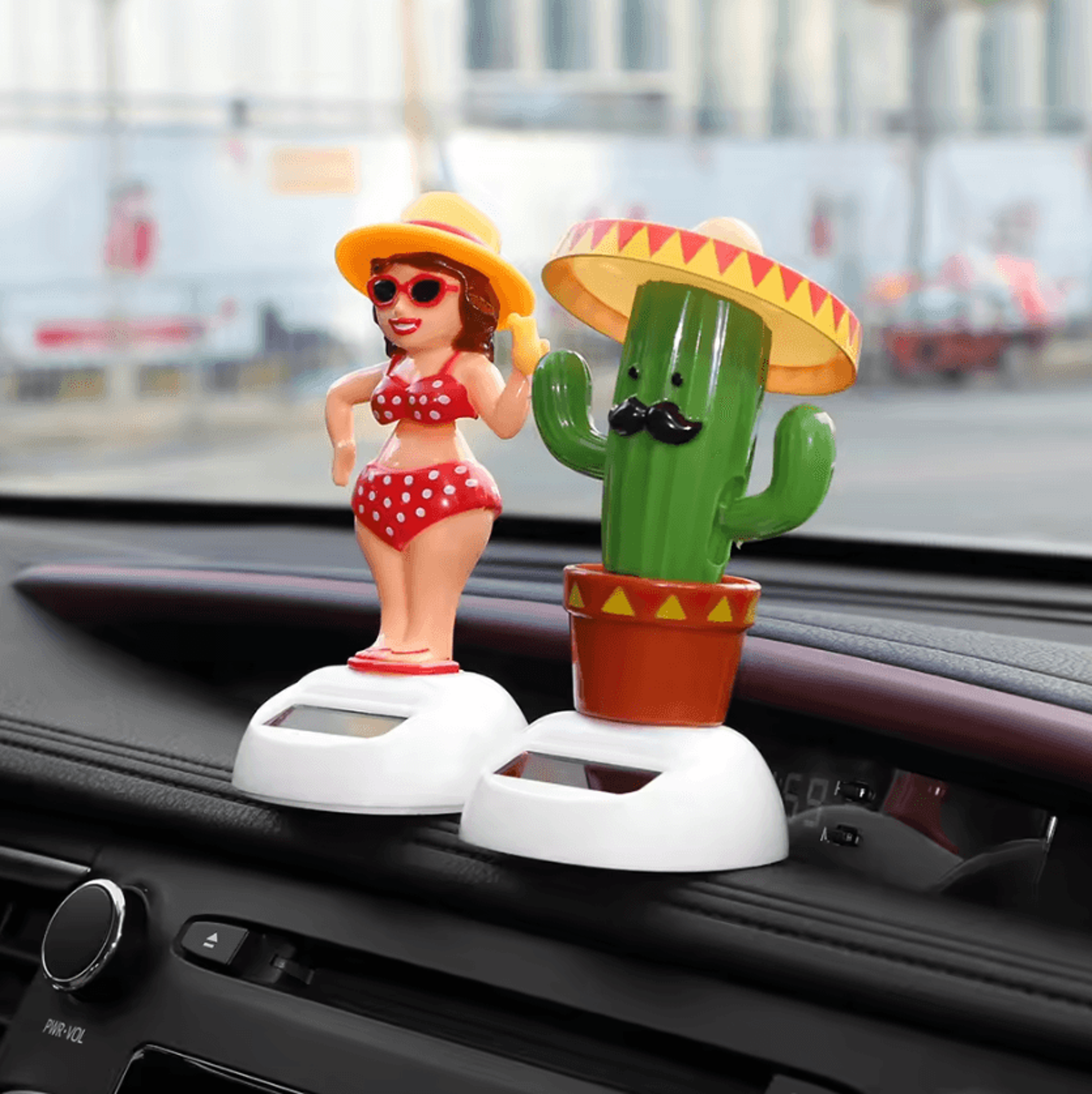 cute solar-powered dancing unicorn dashboard ornament