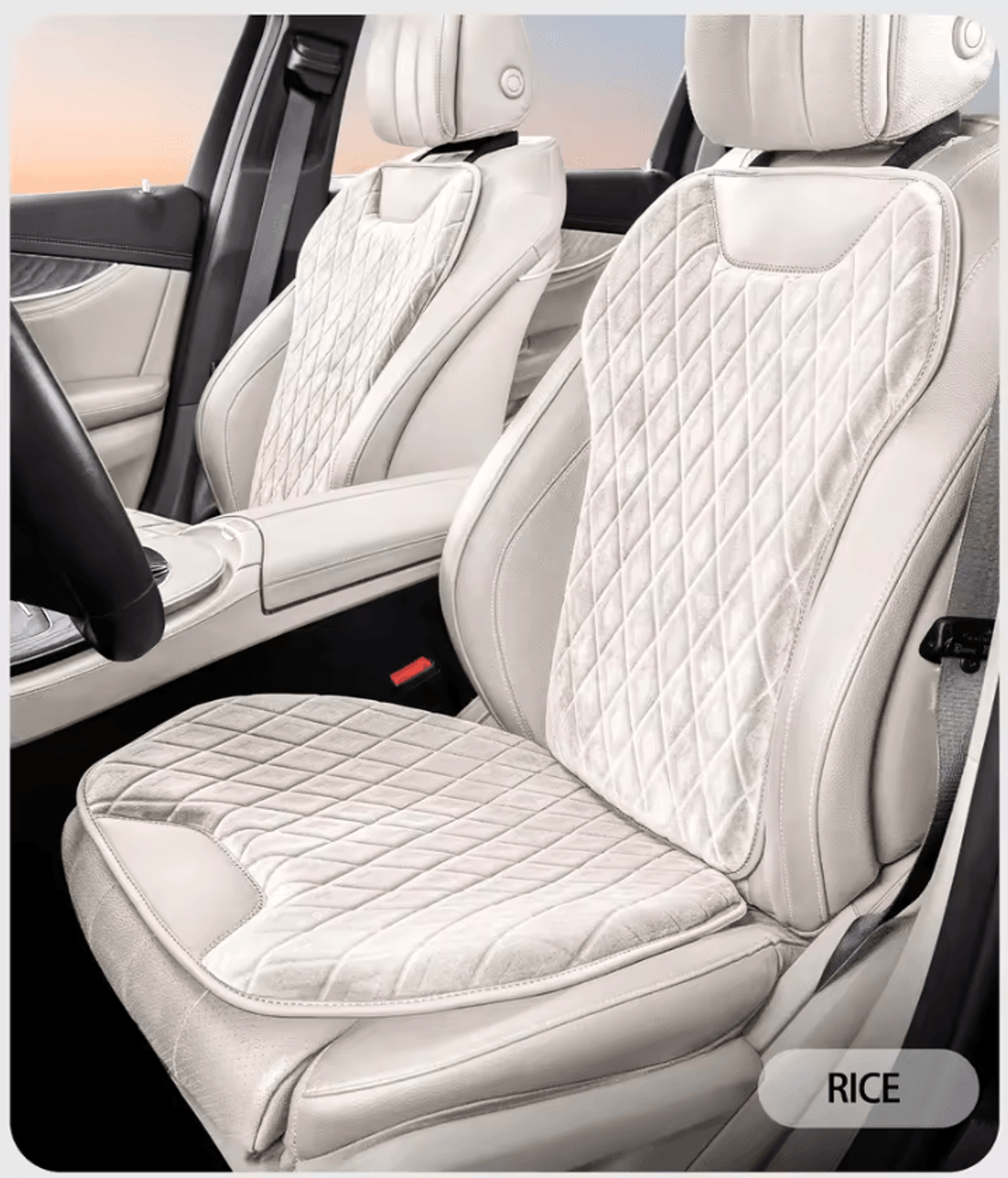 universal flannel car seat cushion pad protector set