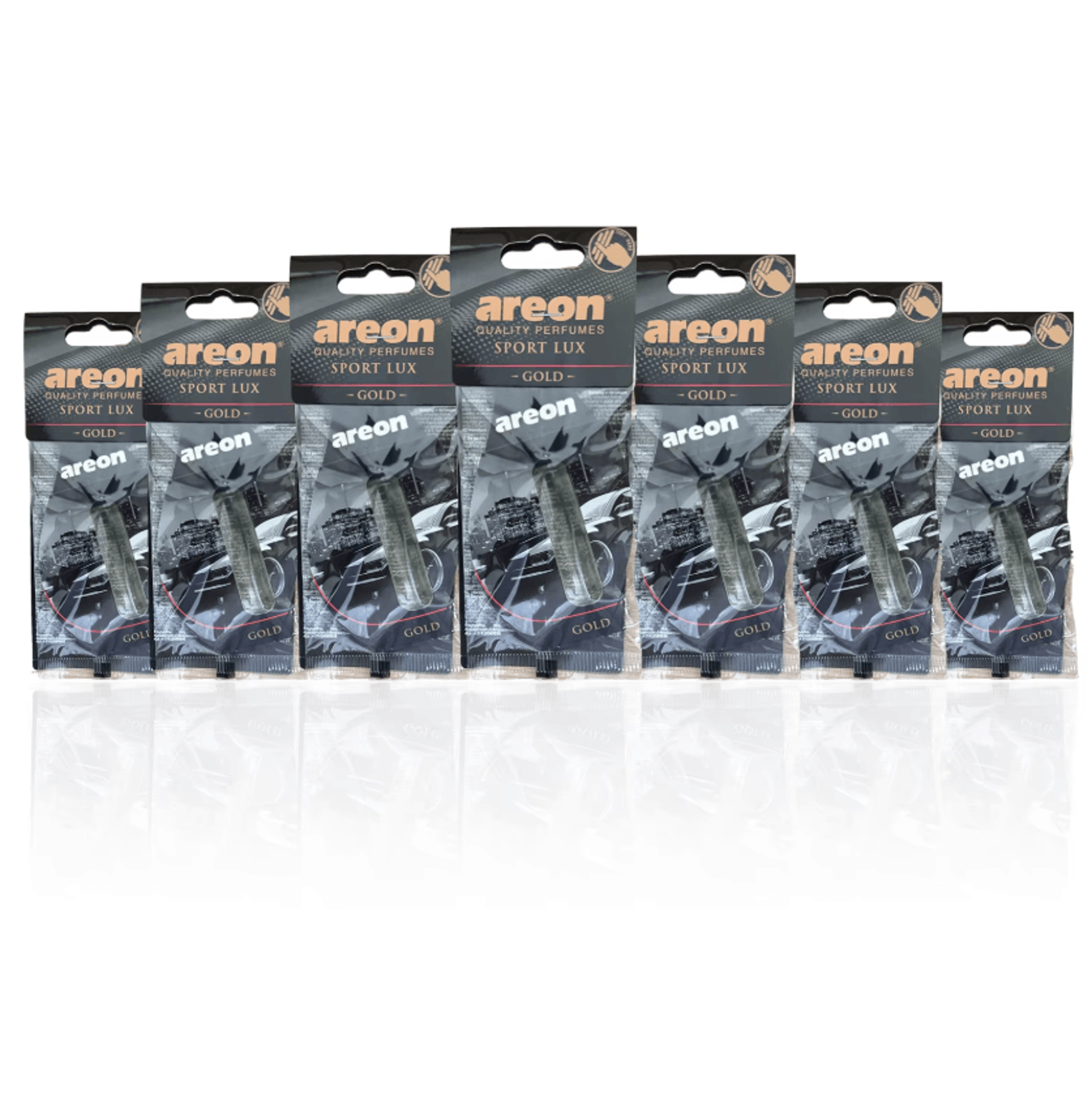 aeron gold tea scent hanging car air freshener – luxury cologne-inspired interior fragrance