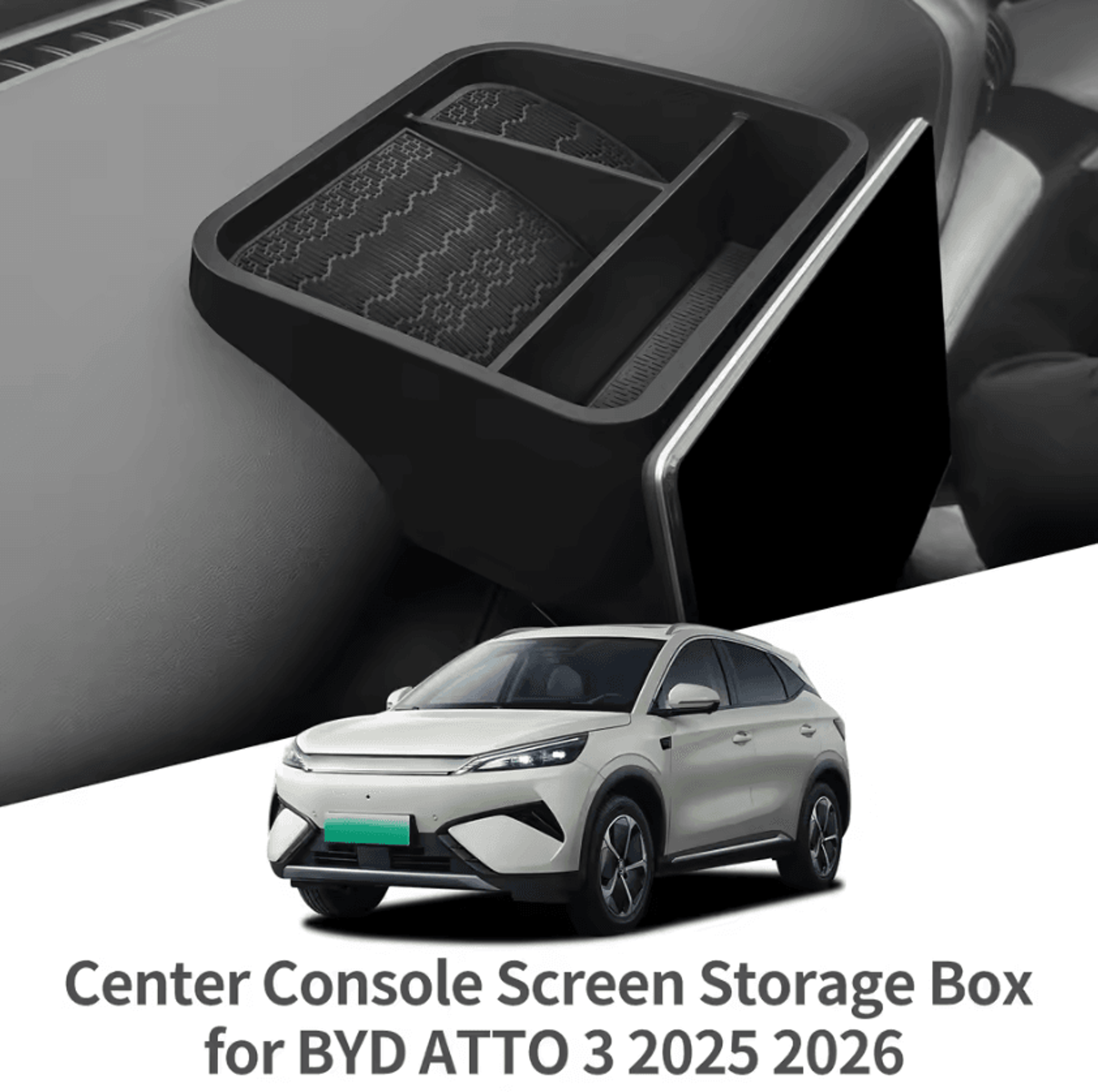 byd atto 3 dashboard screen rear storage tray organizer