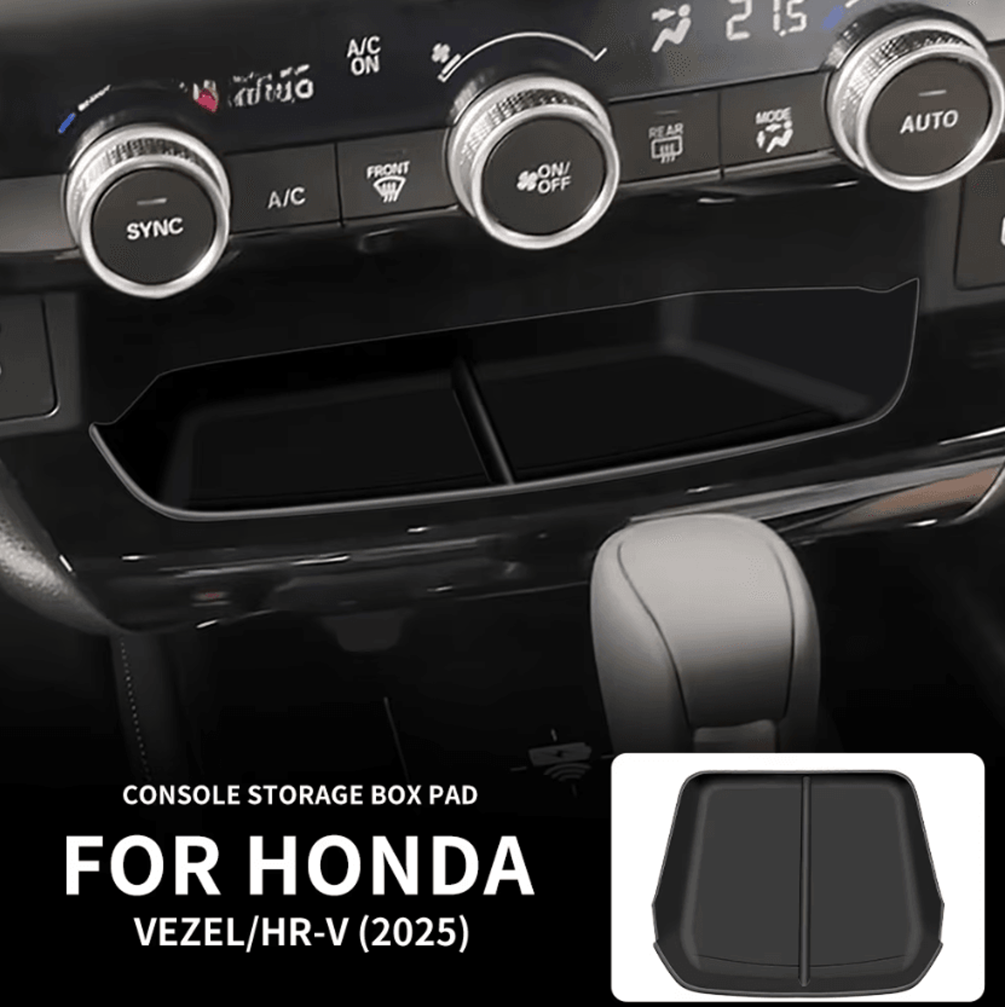 hidden center console organizer for honda vezel hr-v 2025
