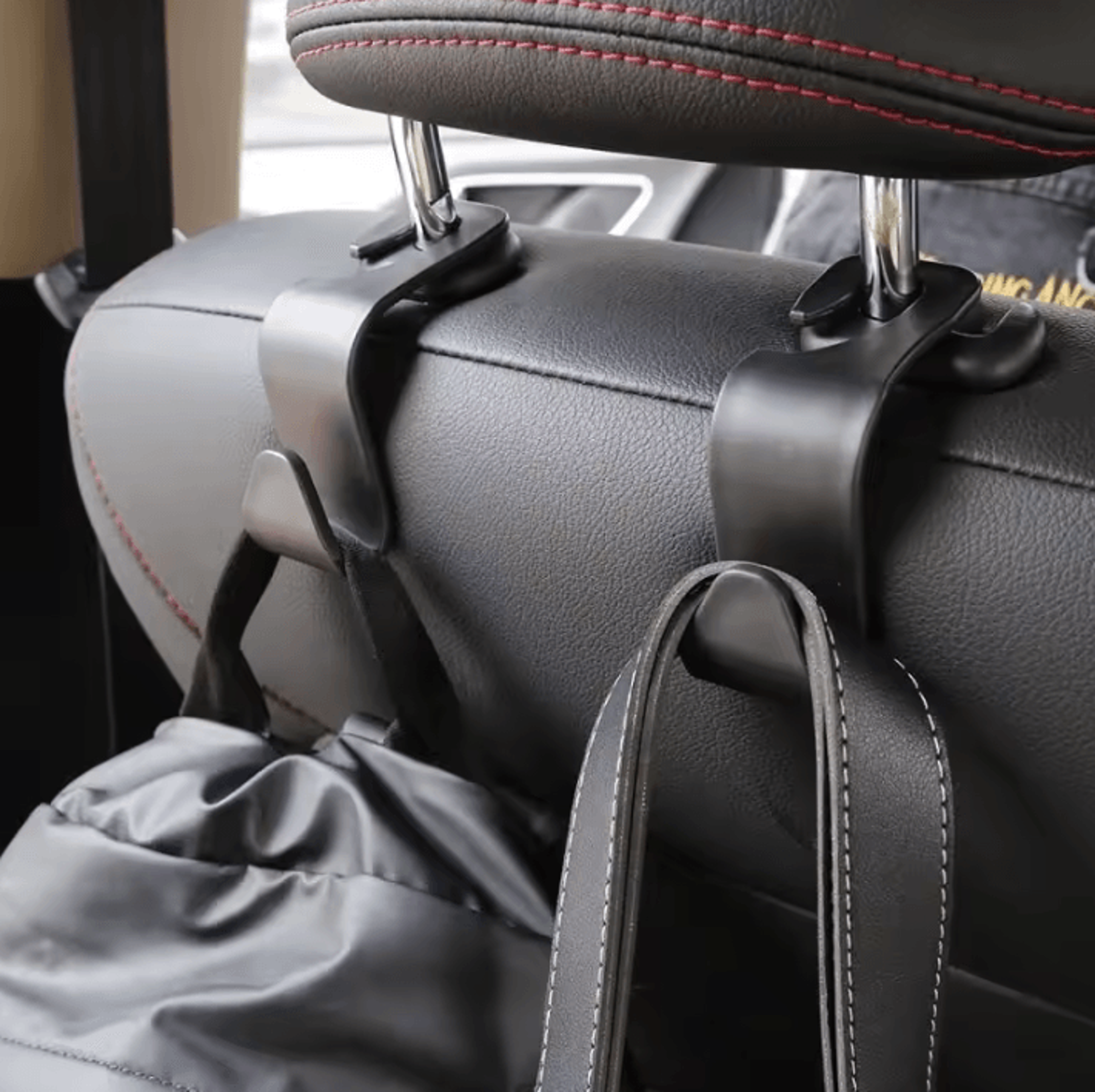 universal heavy-duty car headrest hooks for bags & storage