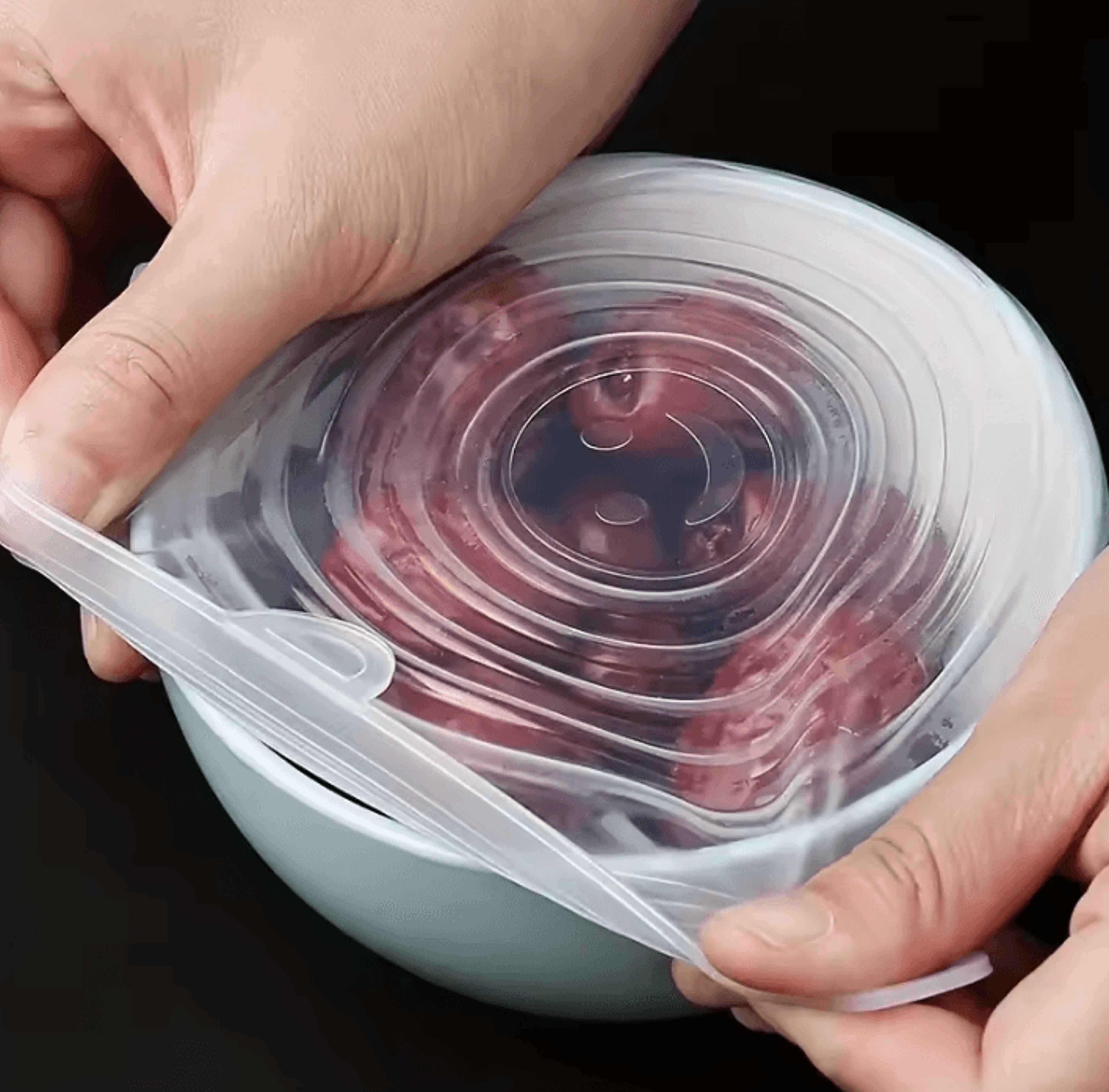 reusable silicone stretch lid set for bowls, containers & food storage