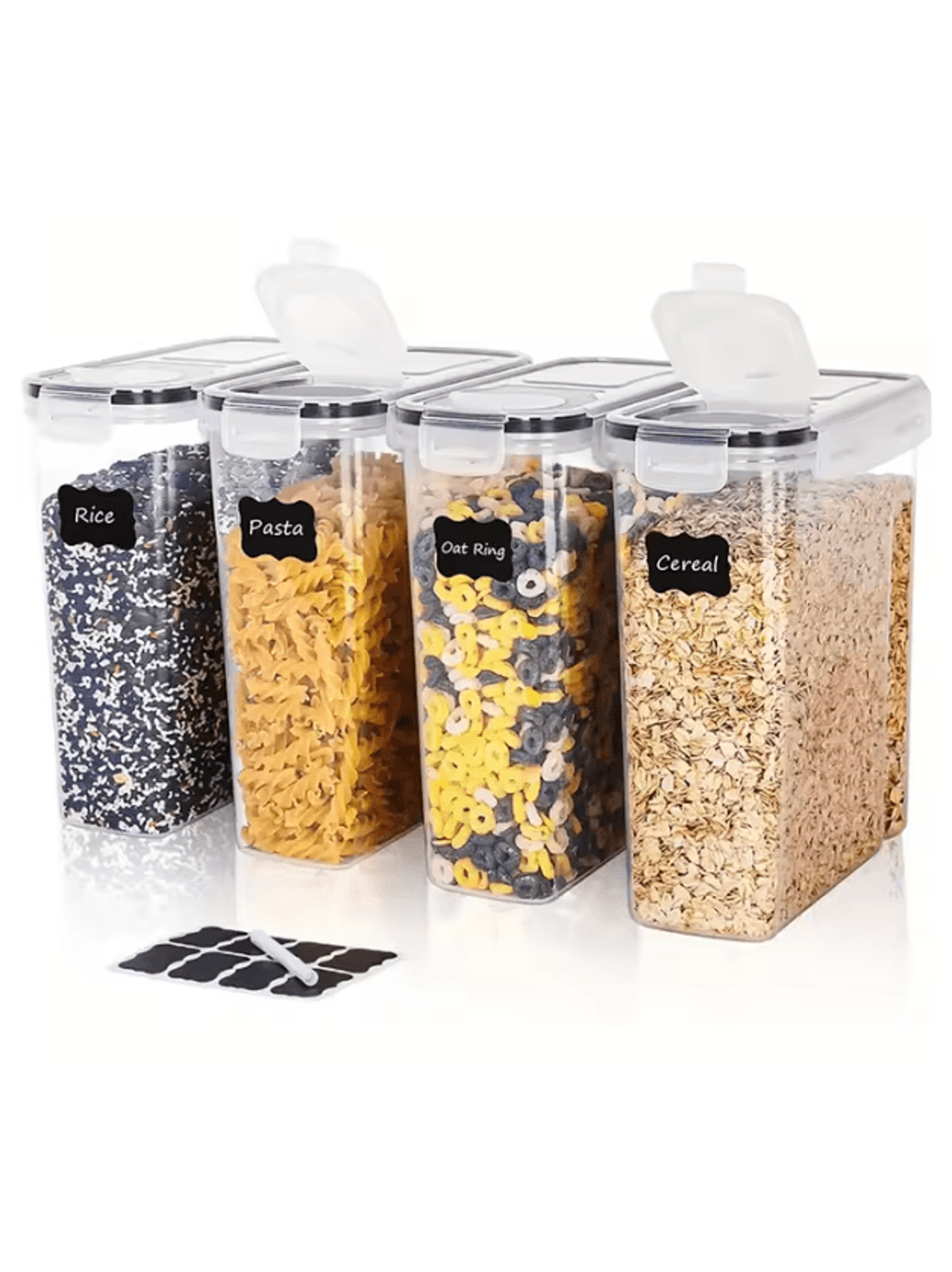 large airtight food storage container set for pantry & kitchen organization
