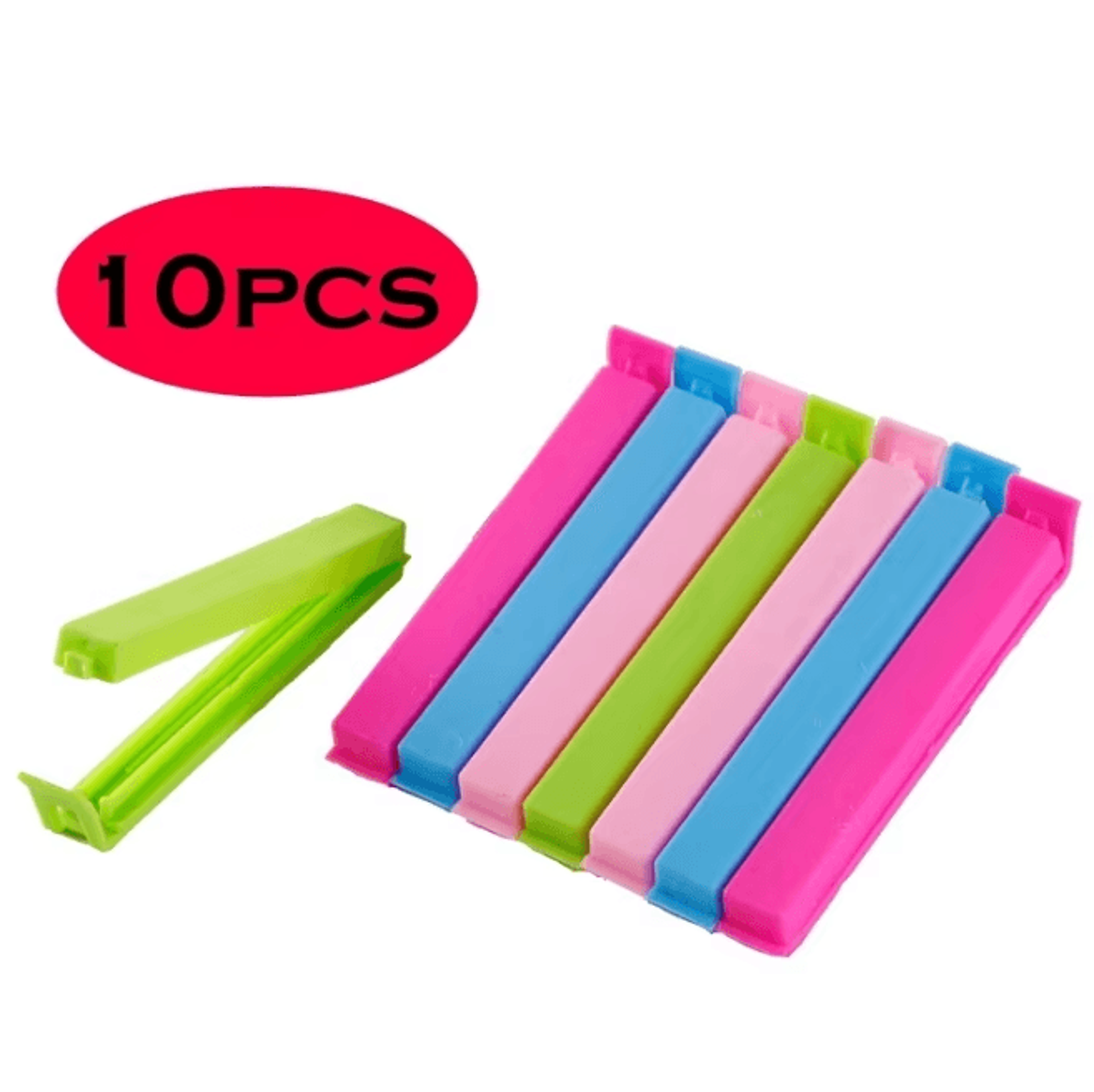 colorful plastic bag sealing clips for chips, snacks & food storage