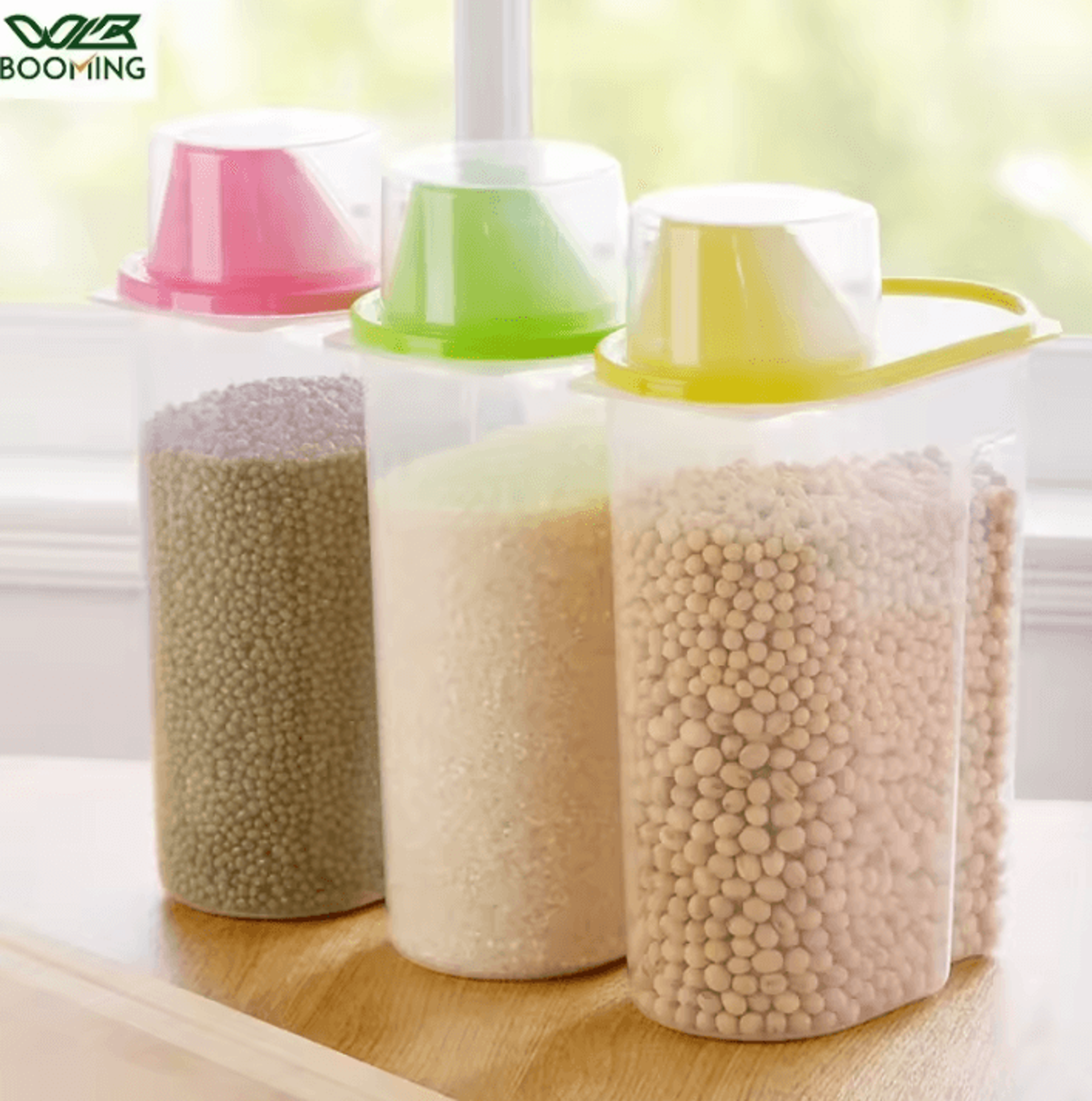 clearlock airtight rice & grain storage container set