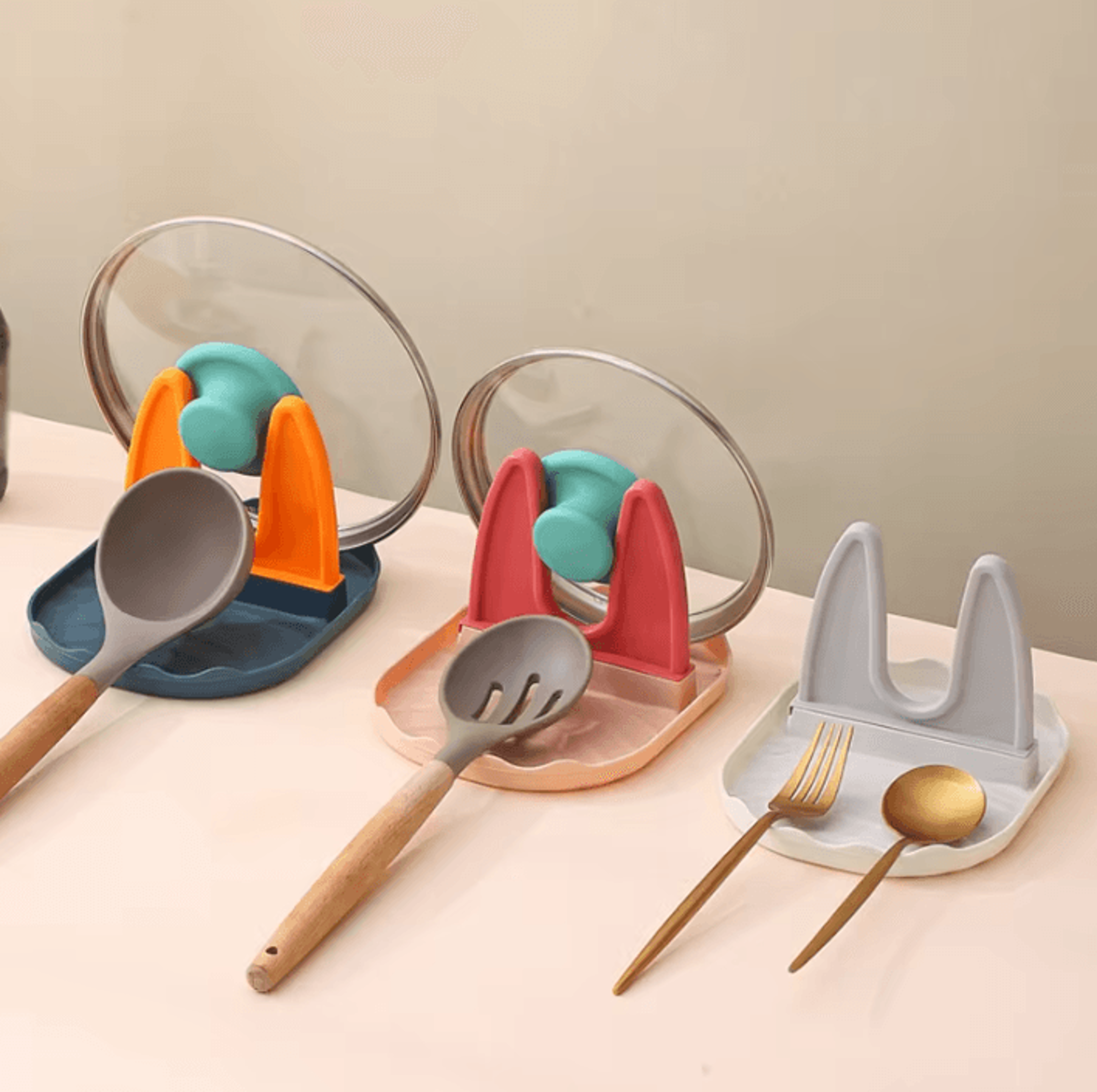 lidease spoon & pot lid rest – multi-function kitchen organizer