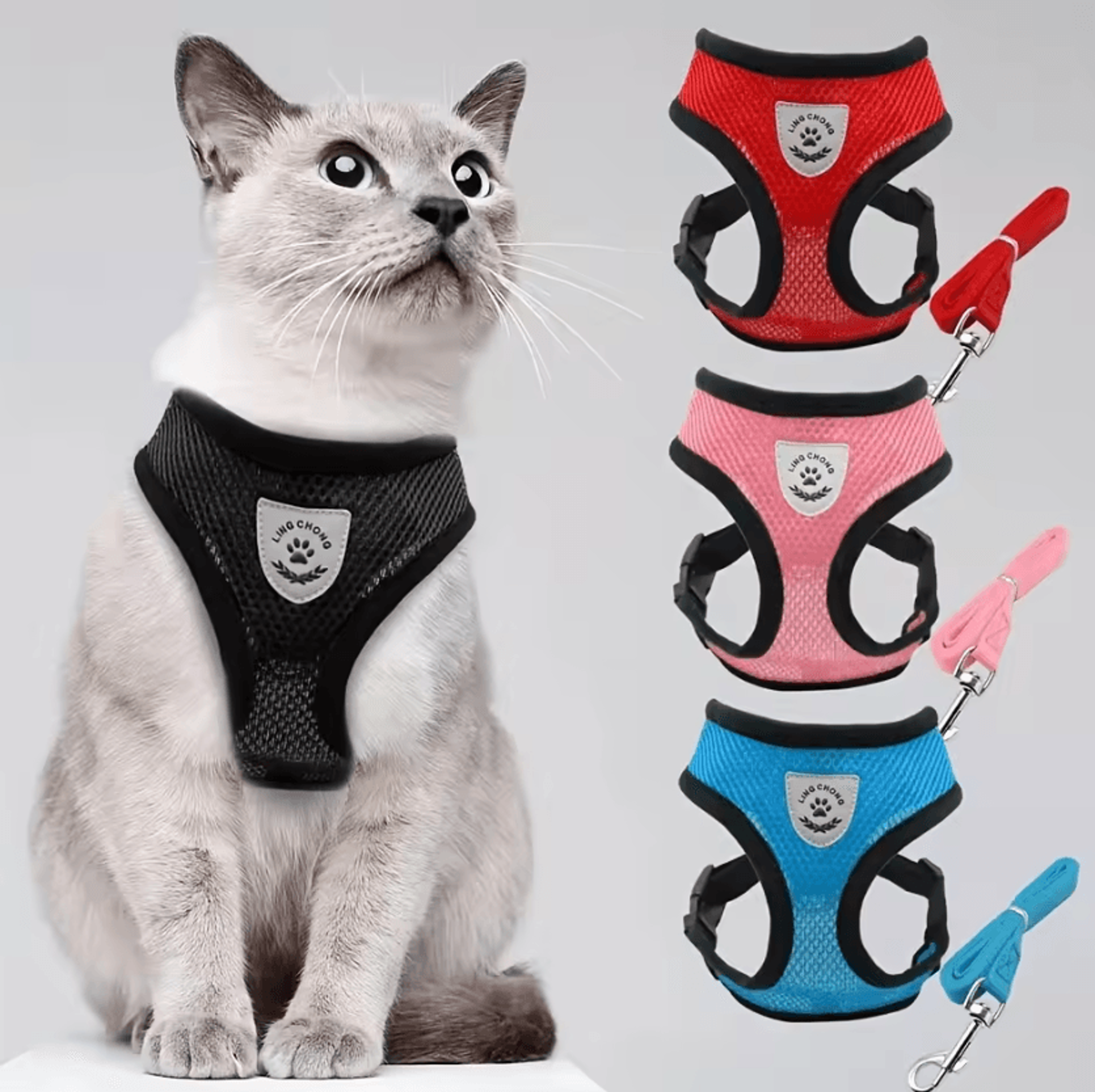 adventurepaw escape-proof cat harness & reflective leash set for safe outdoor walks