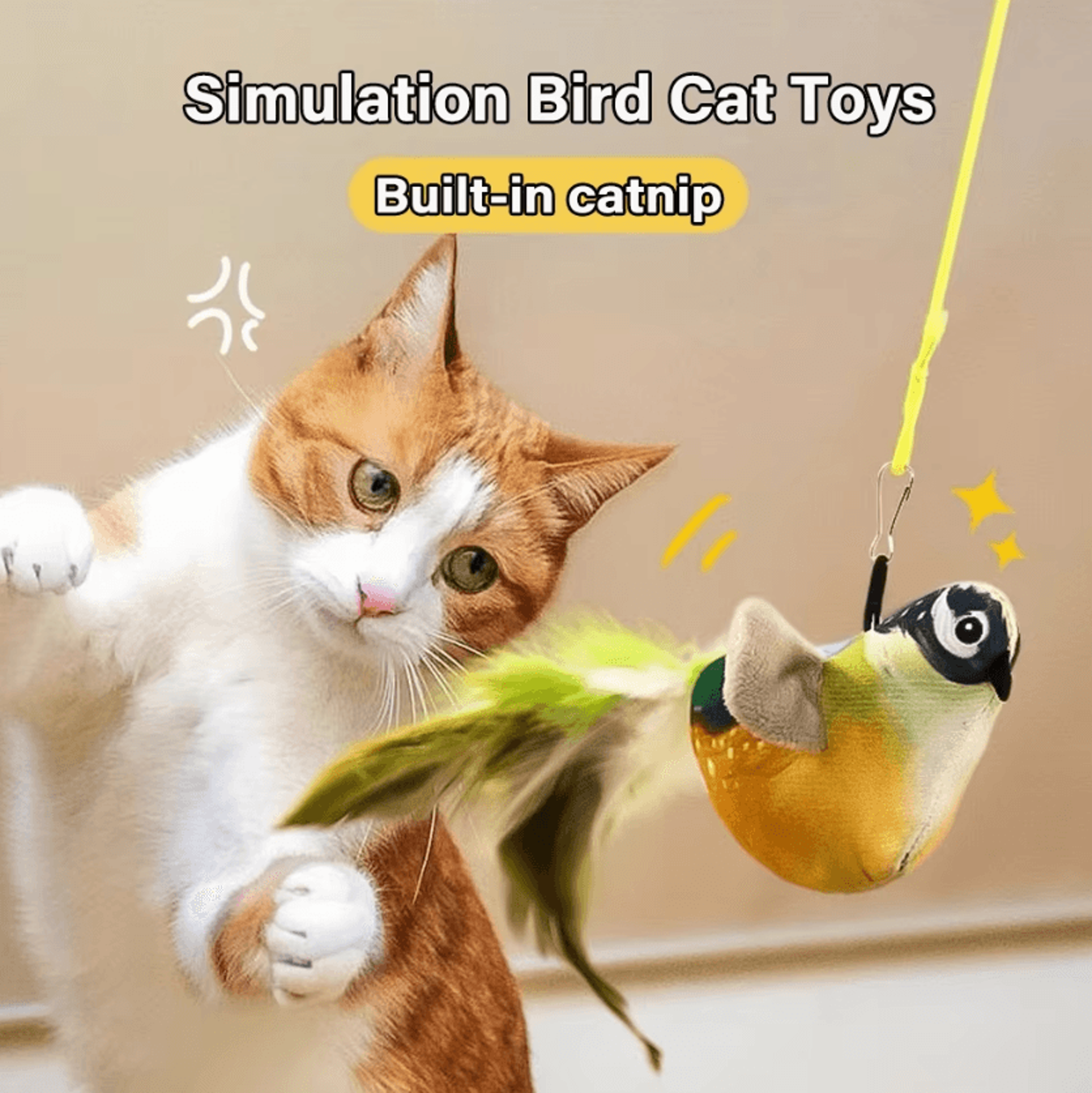 chirpypounce interactive bird sound cat toy