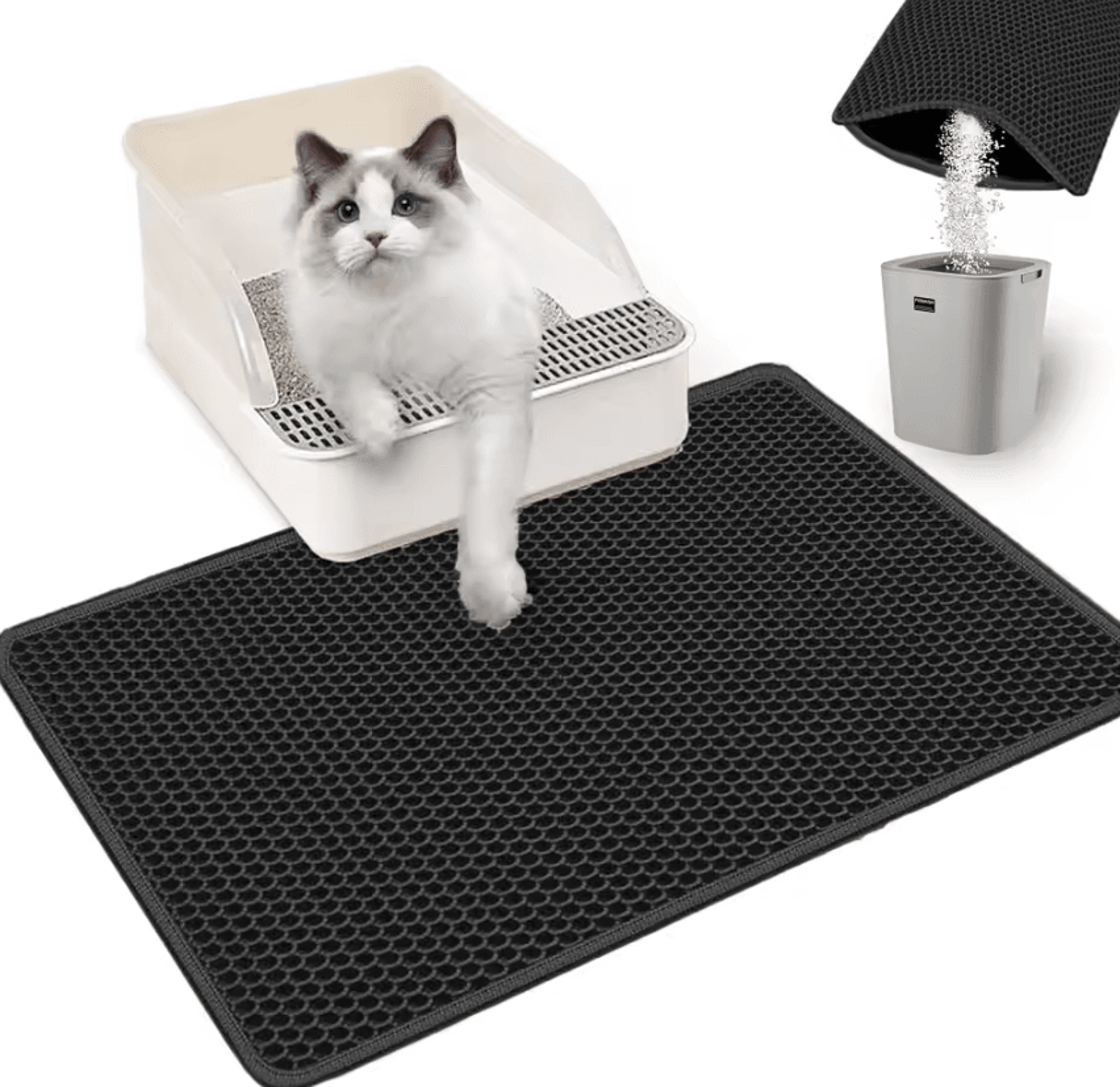 honeyshield double-layer waterproof cat litter trapping mat