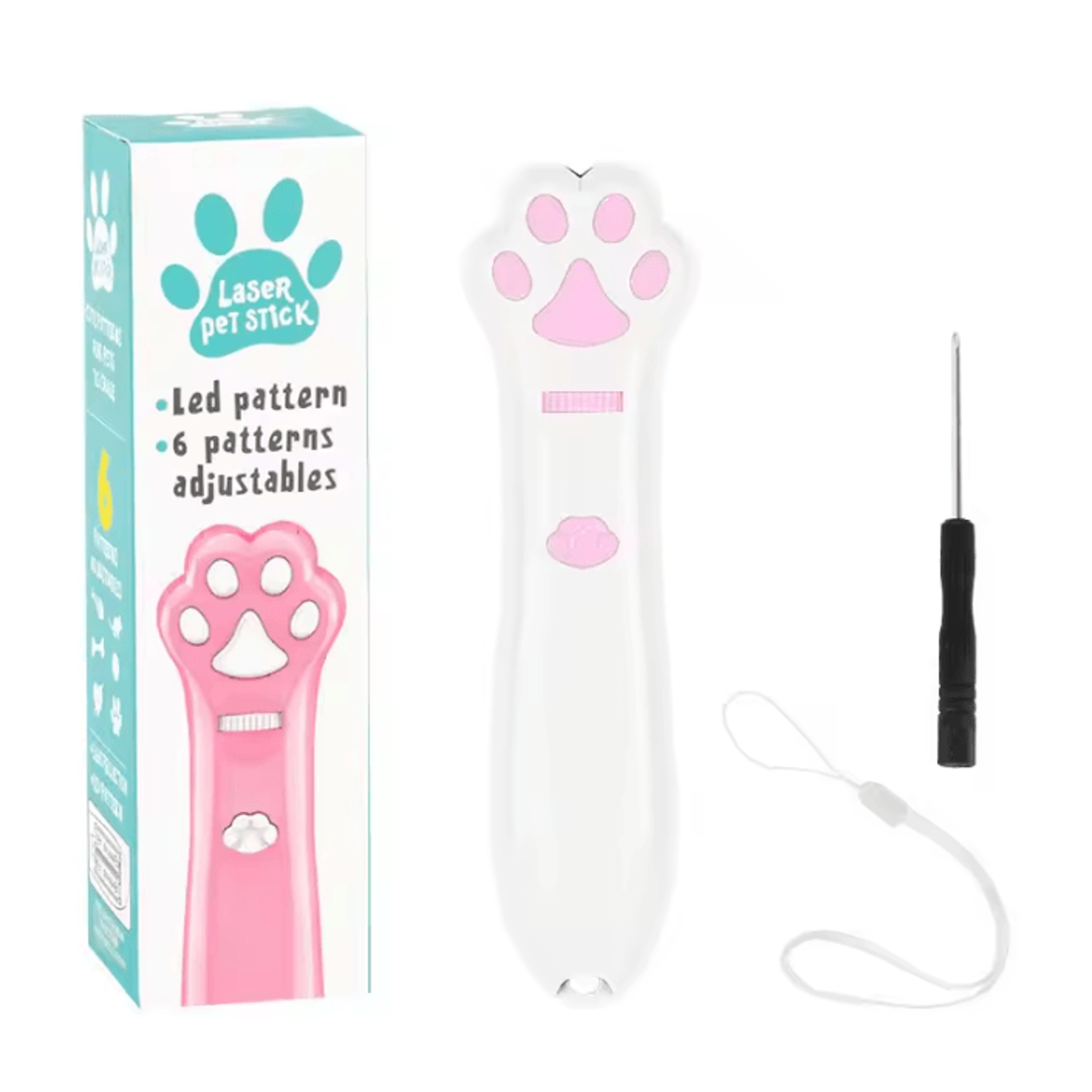flashpounce laser cat toy with led red dot teaser