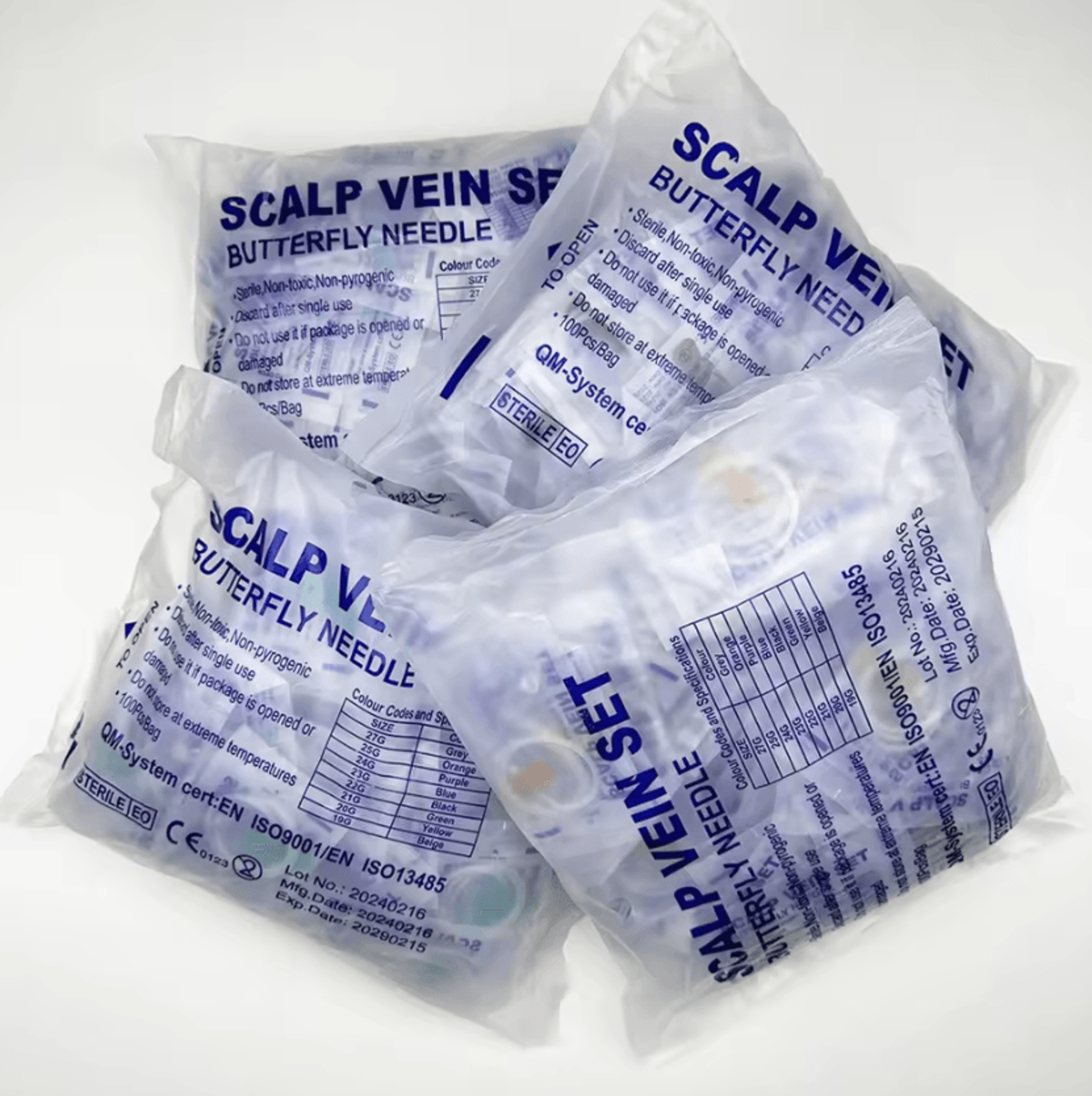 100pcs disposable veterinary butterfly infusion needles