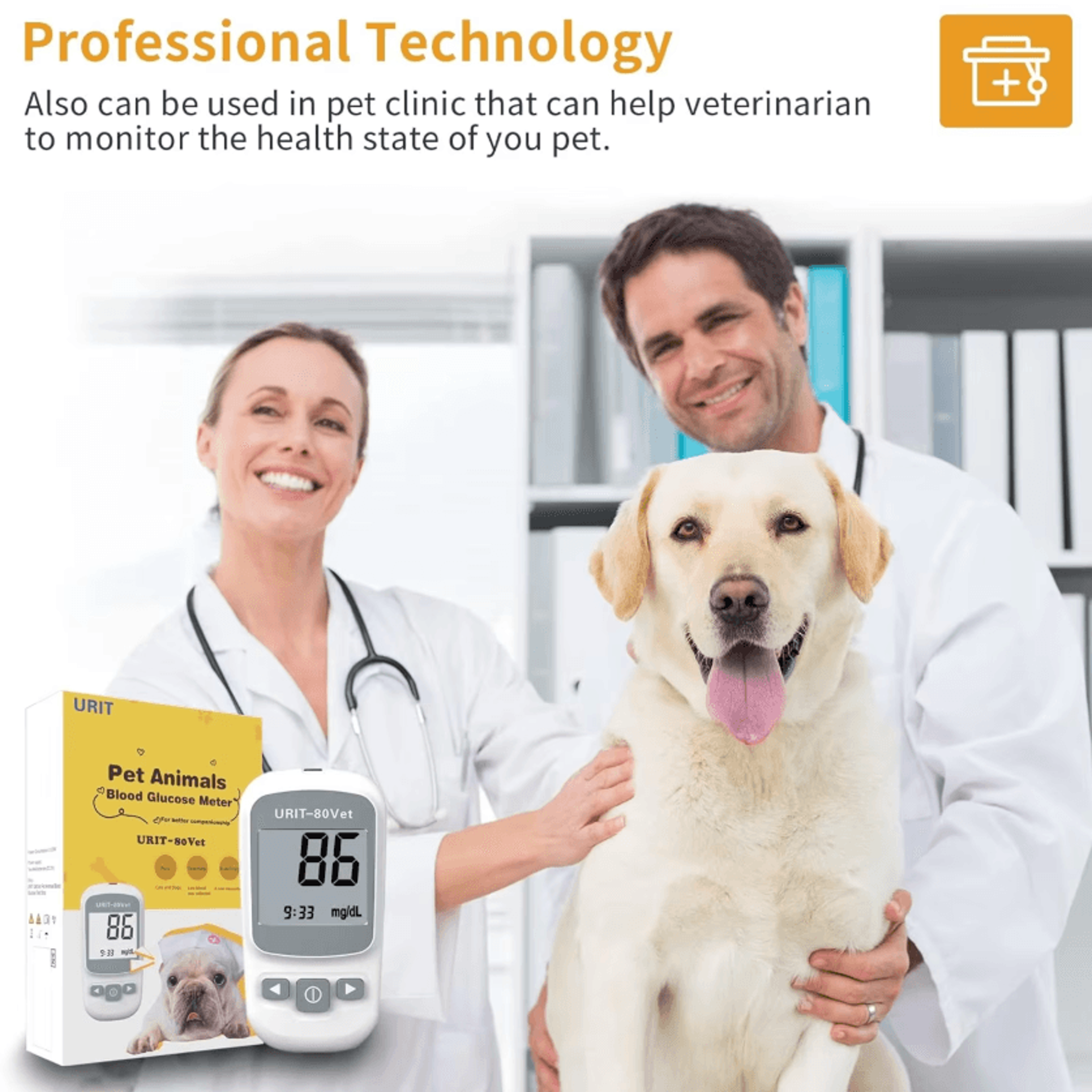 pet glucose monitoring kit for dogs & cats with pain-free testing