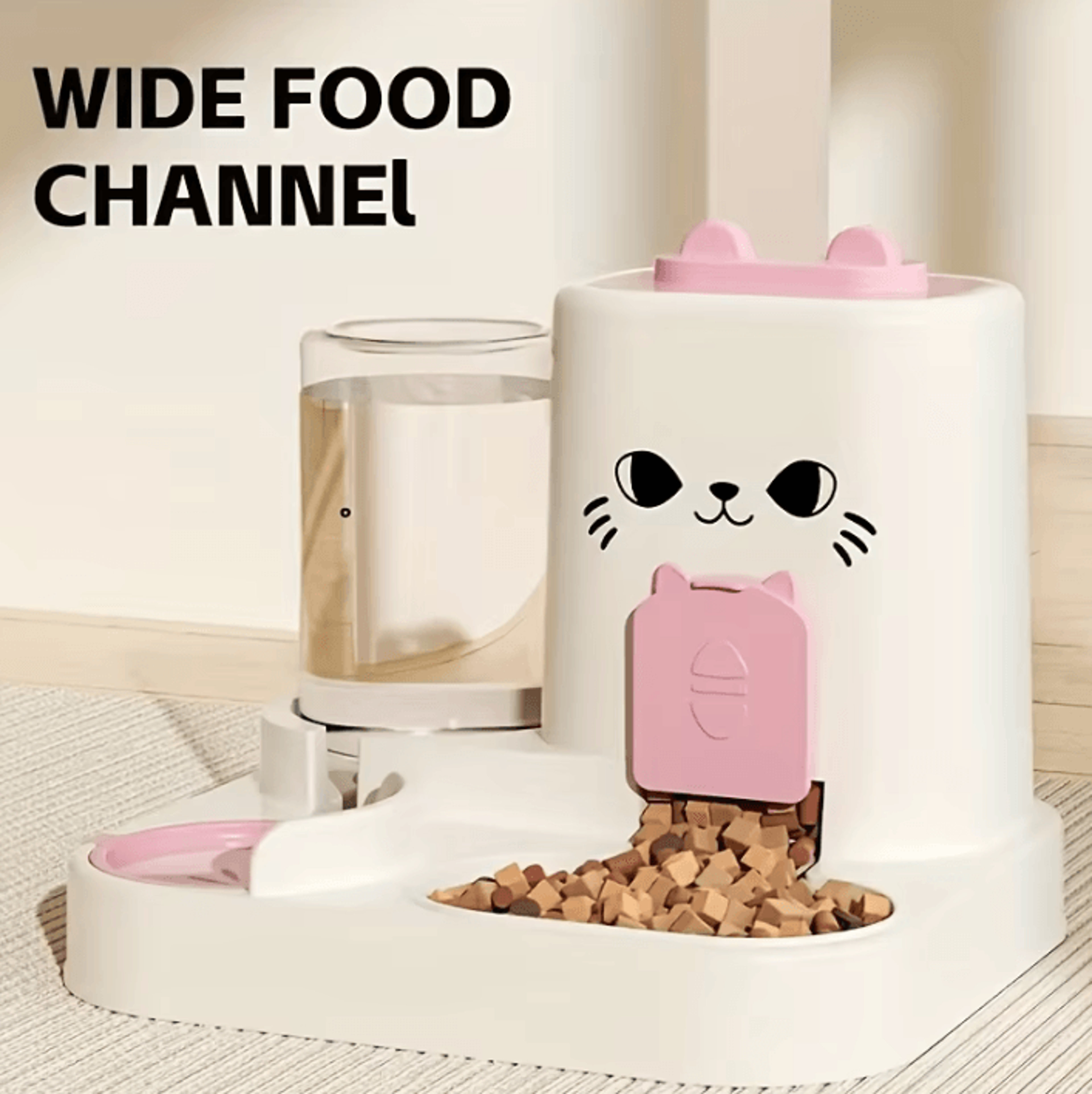 large-capacity automatic pet feeder & water dispenser set