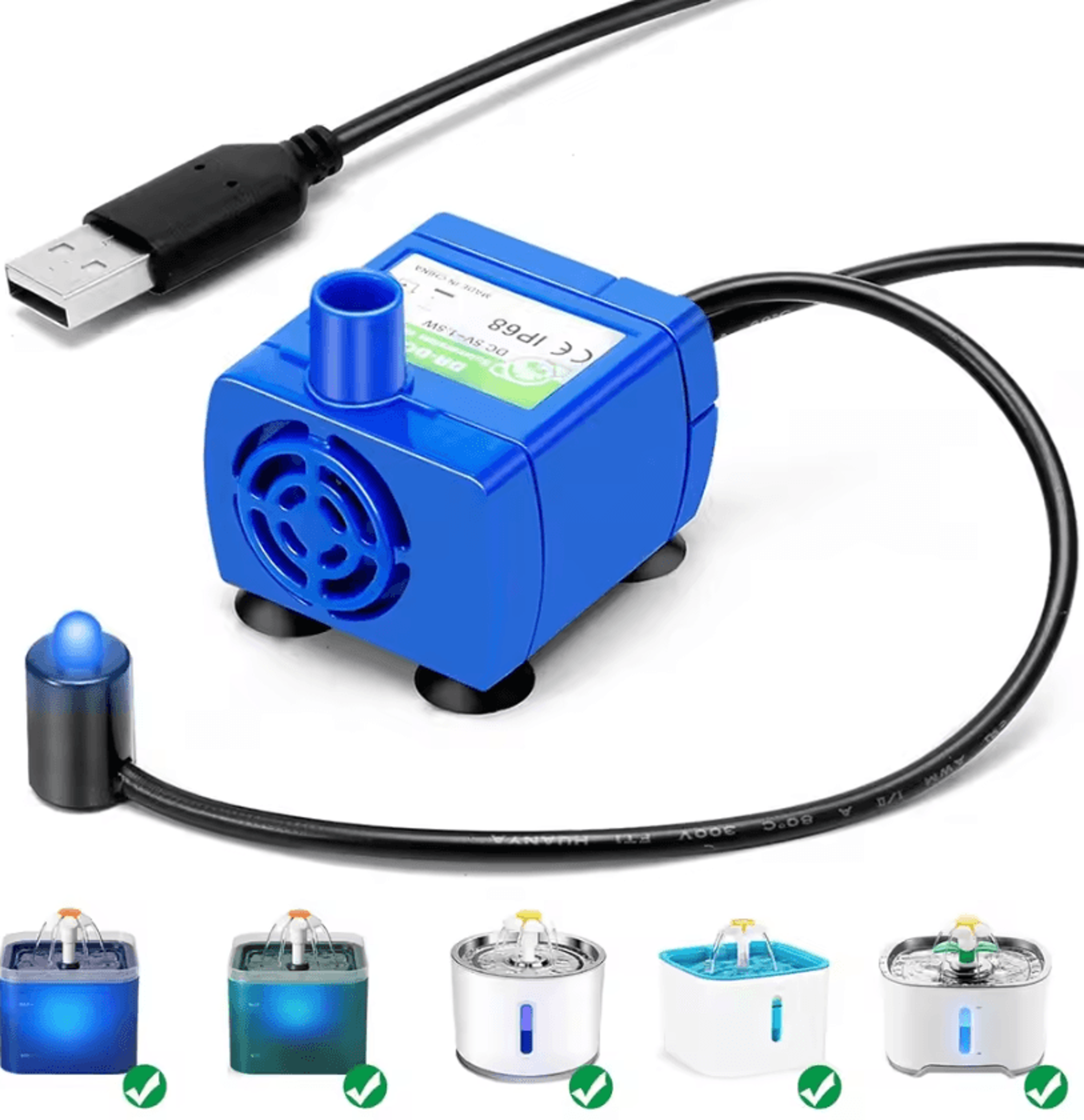 flowglow led water fountain replacement pump