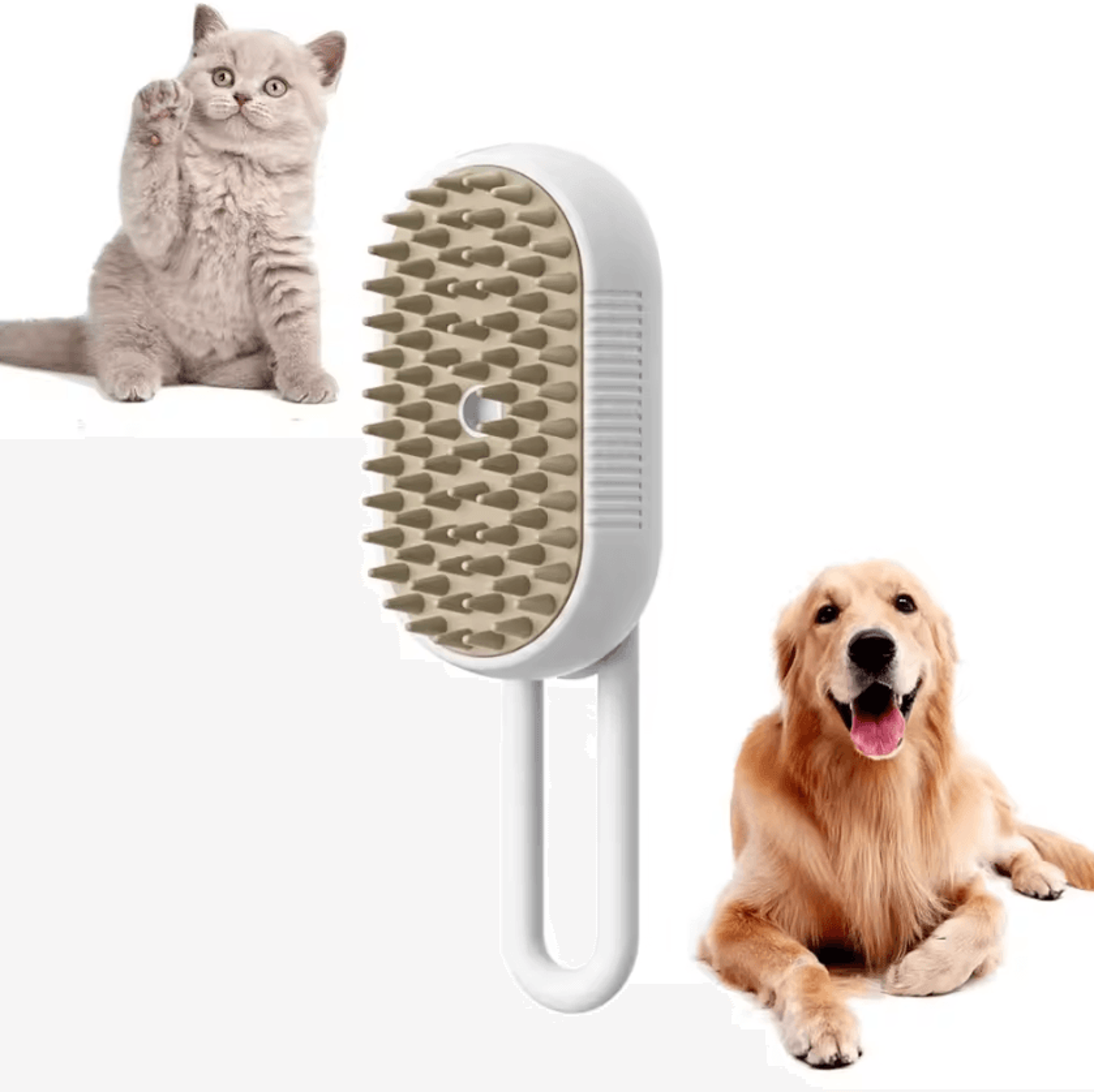 steamglow 3-in-1 rechargeable pet grooming brush