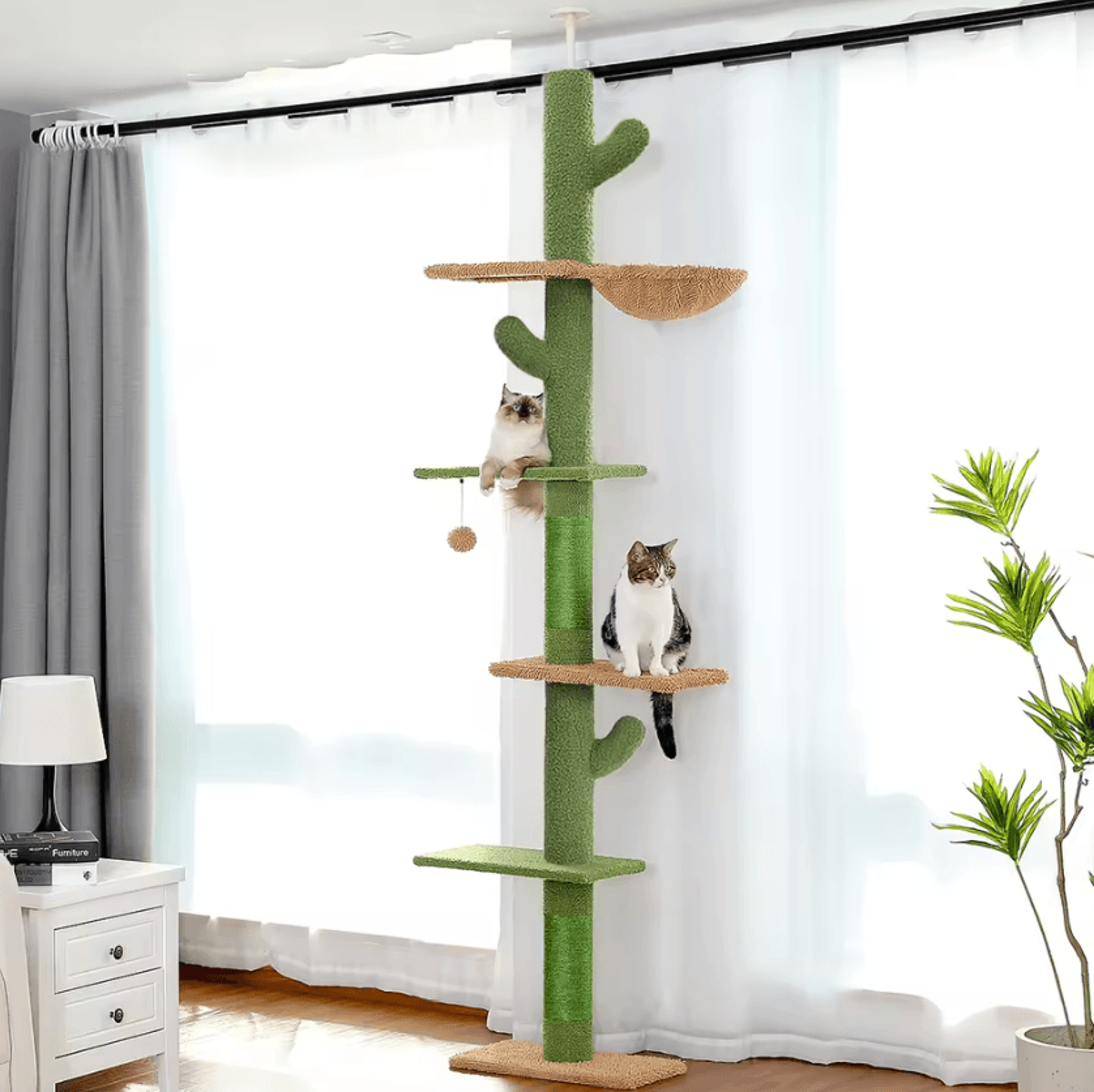 skyclimb floor-to-ceiling cat tree tower
